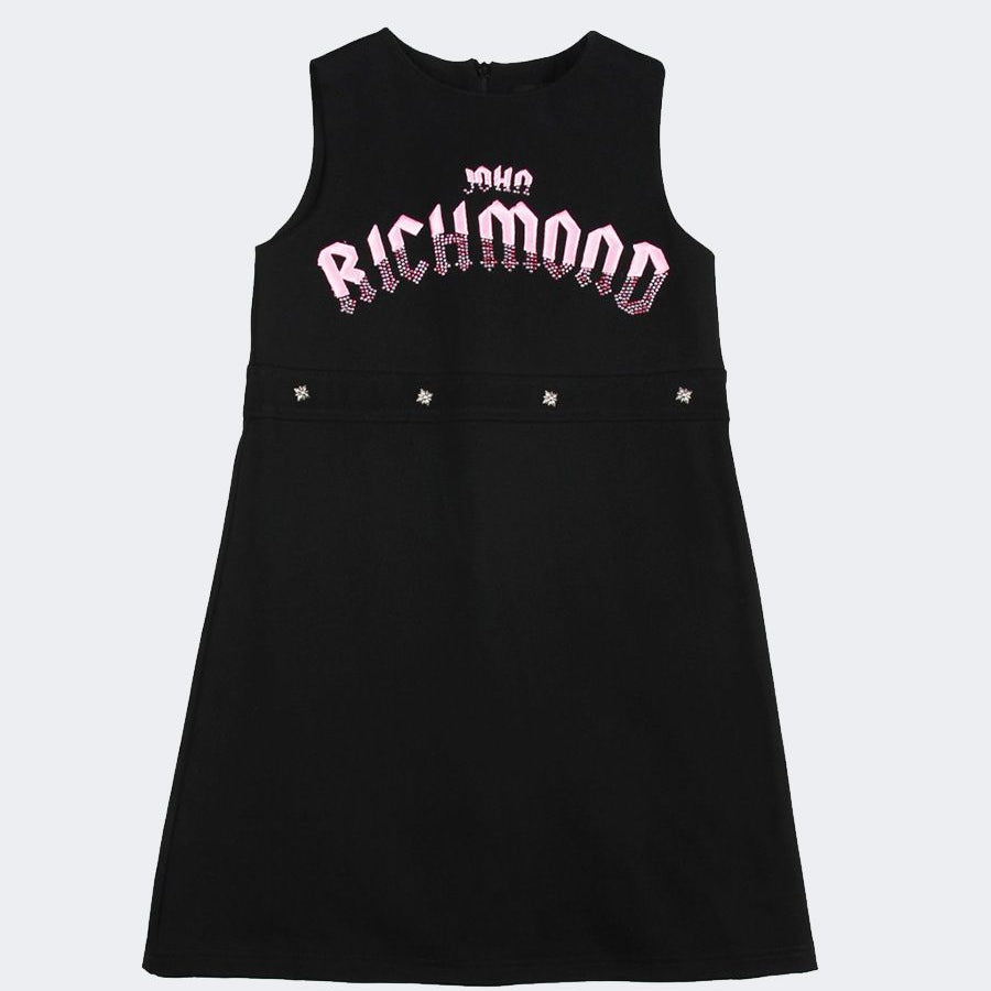 Solid color dress with sleeveless effect