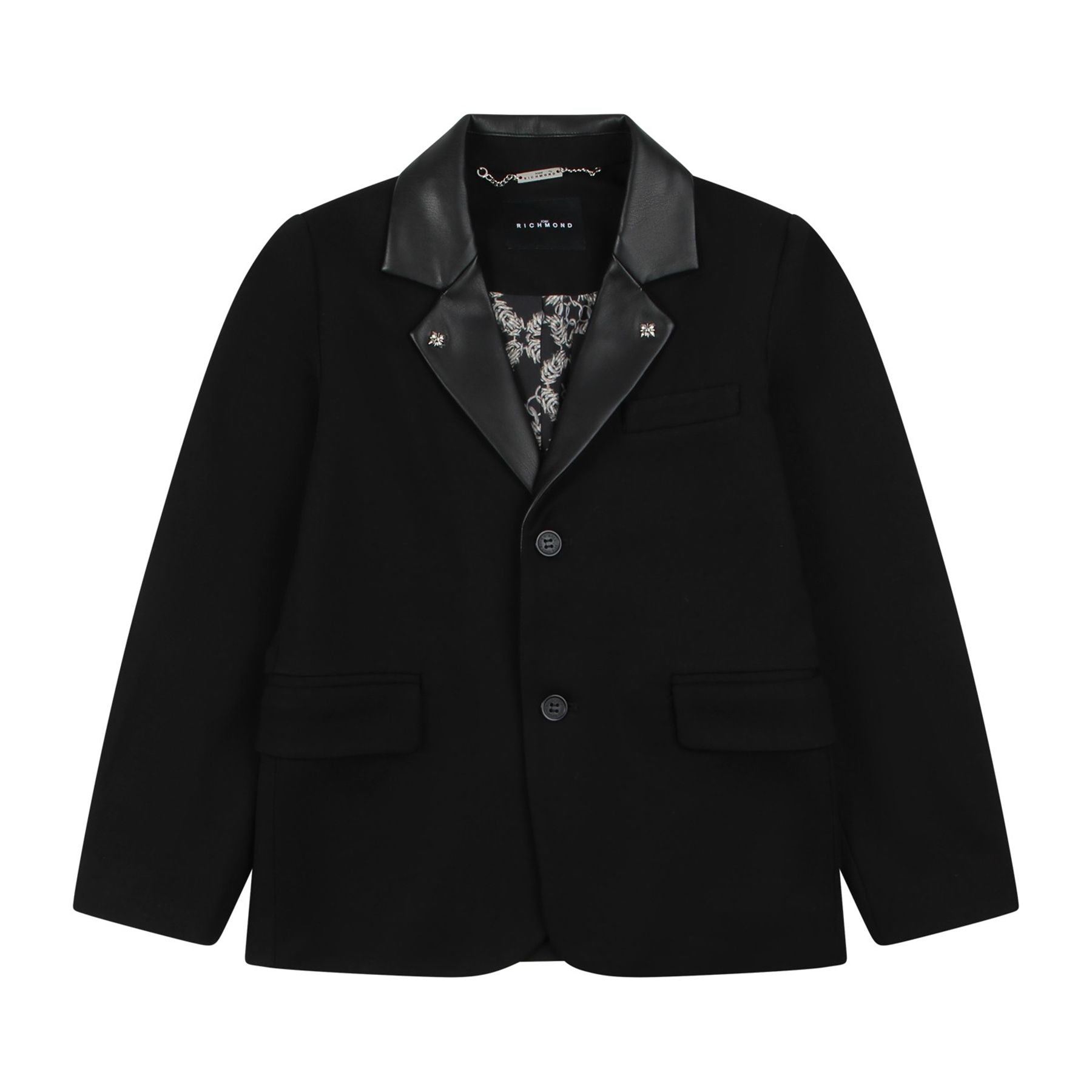 Richmond Elegant Jacket with Leather Collar