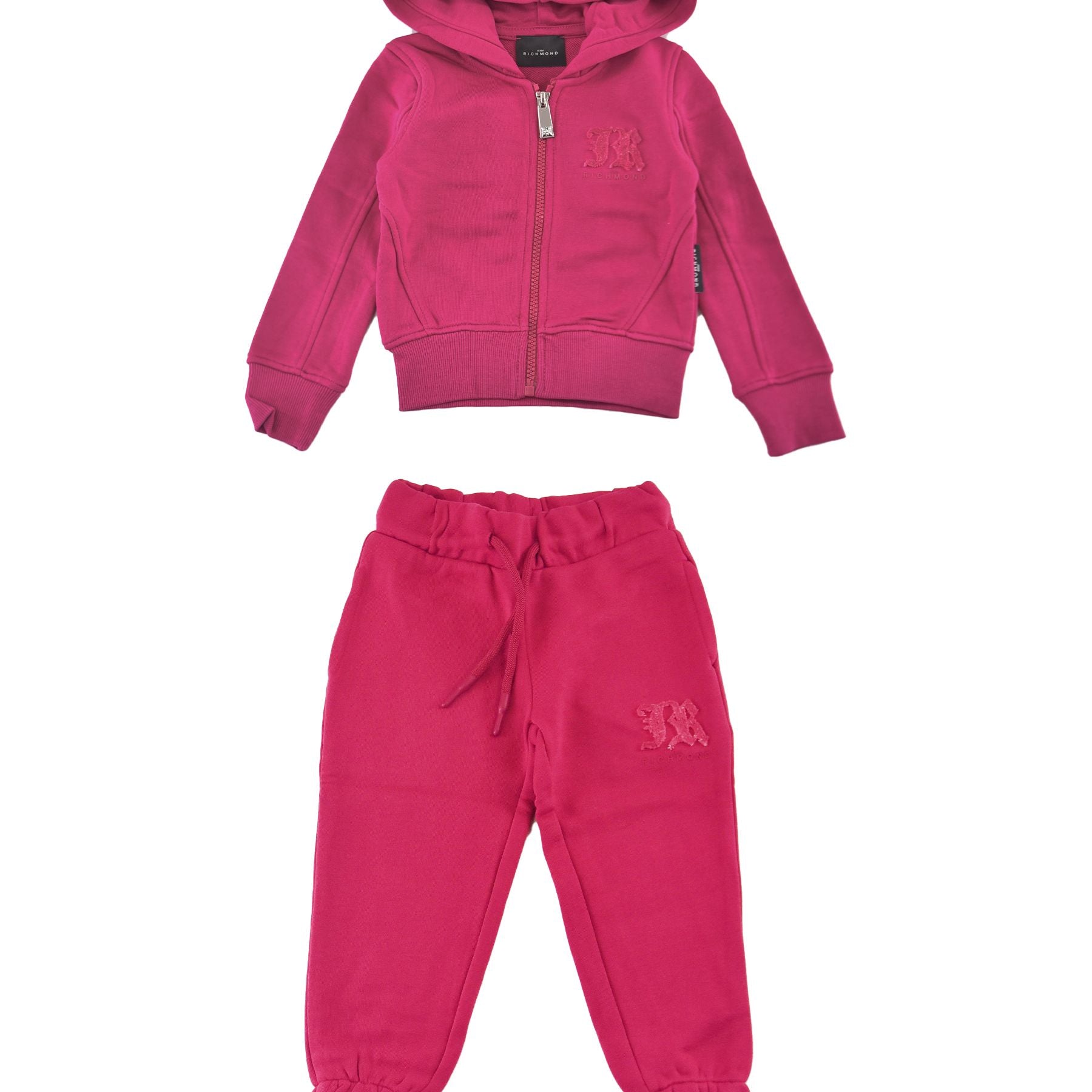 Printed crewneck sweatshirt tracksuit with jogging trousers