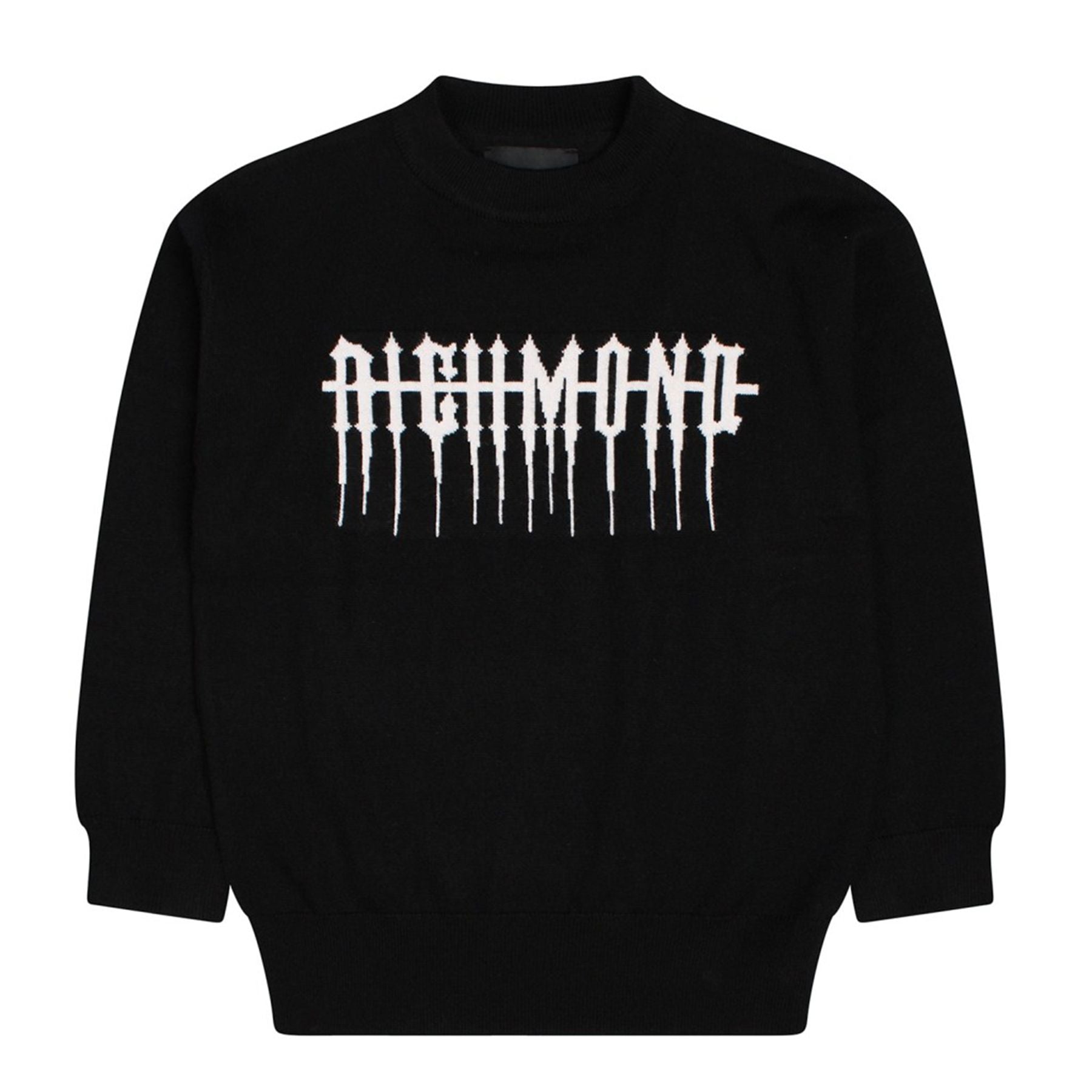 Solid color sweater with logo