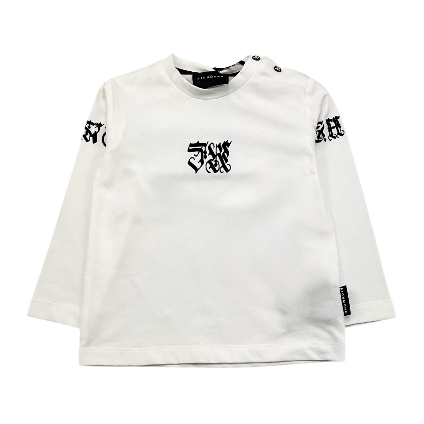 Richmond White Contrast Print T-Shirt for Baby Boys
