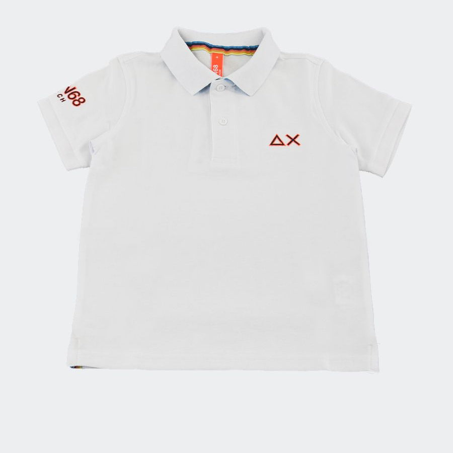 Sun68 Polo with Embroidered Logo Beach