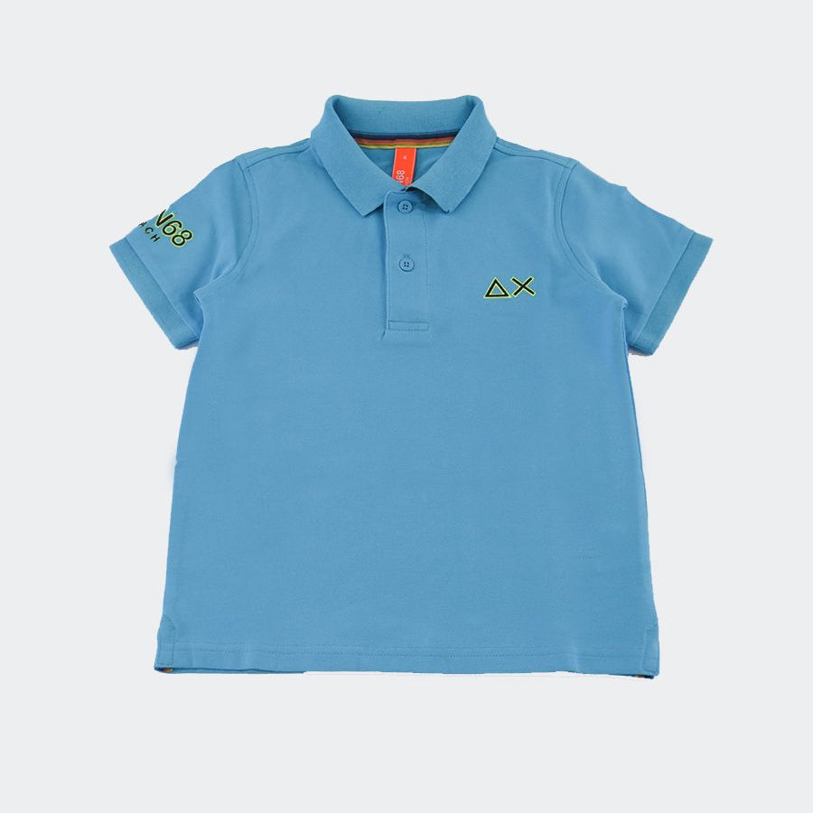 Sun68 Polo with Embroidered Logo Beach