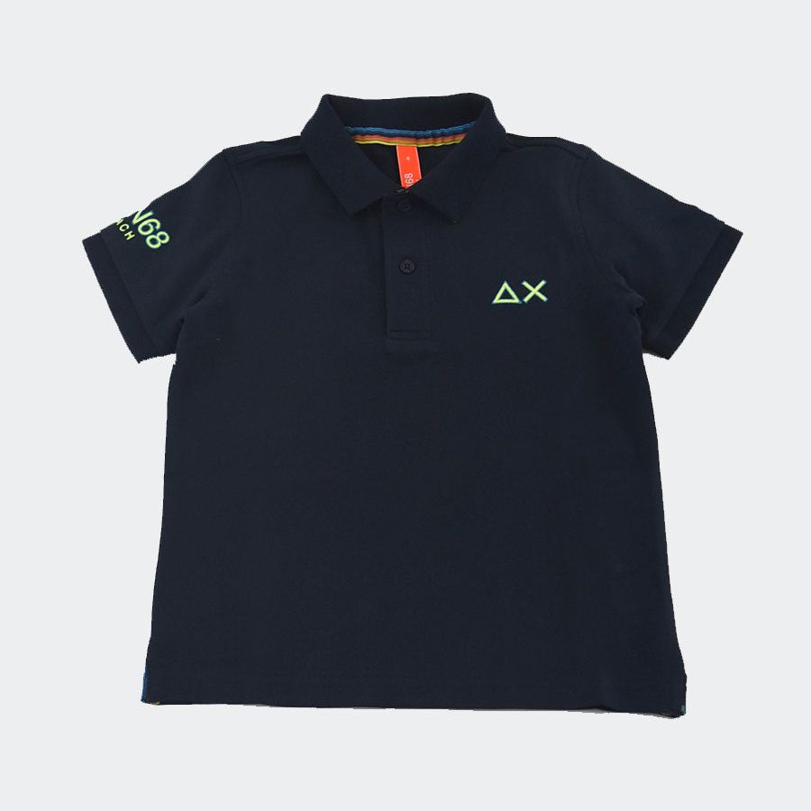Sun68 Polo with Embroidered Logo Beach