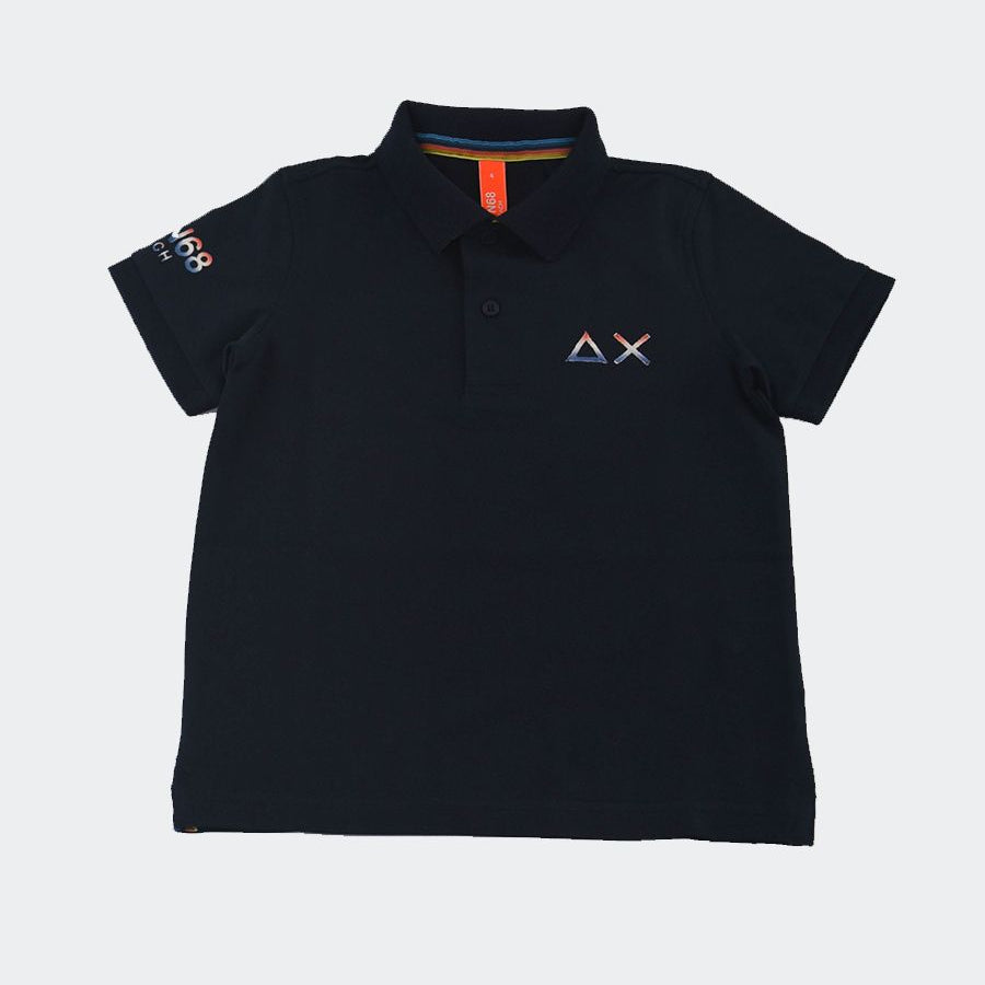 Sun68 Polo with Embroidered Logo Beach
