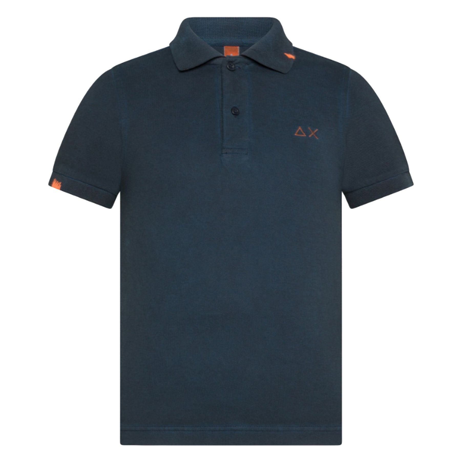 Sun68 Blue Cotton Pique Polo