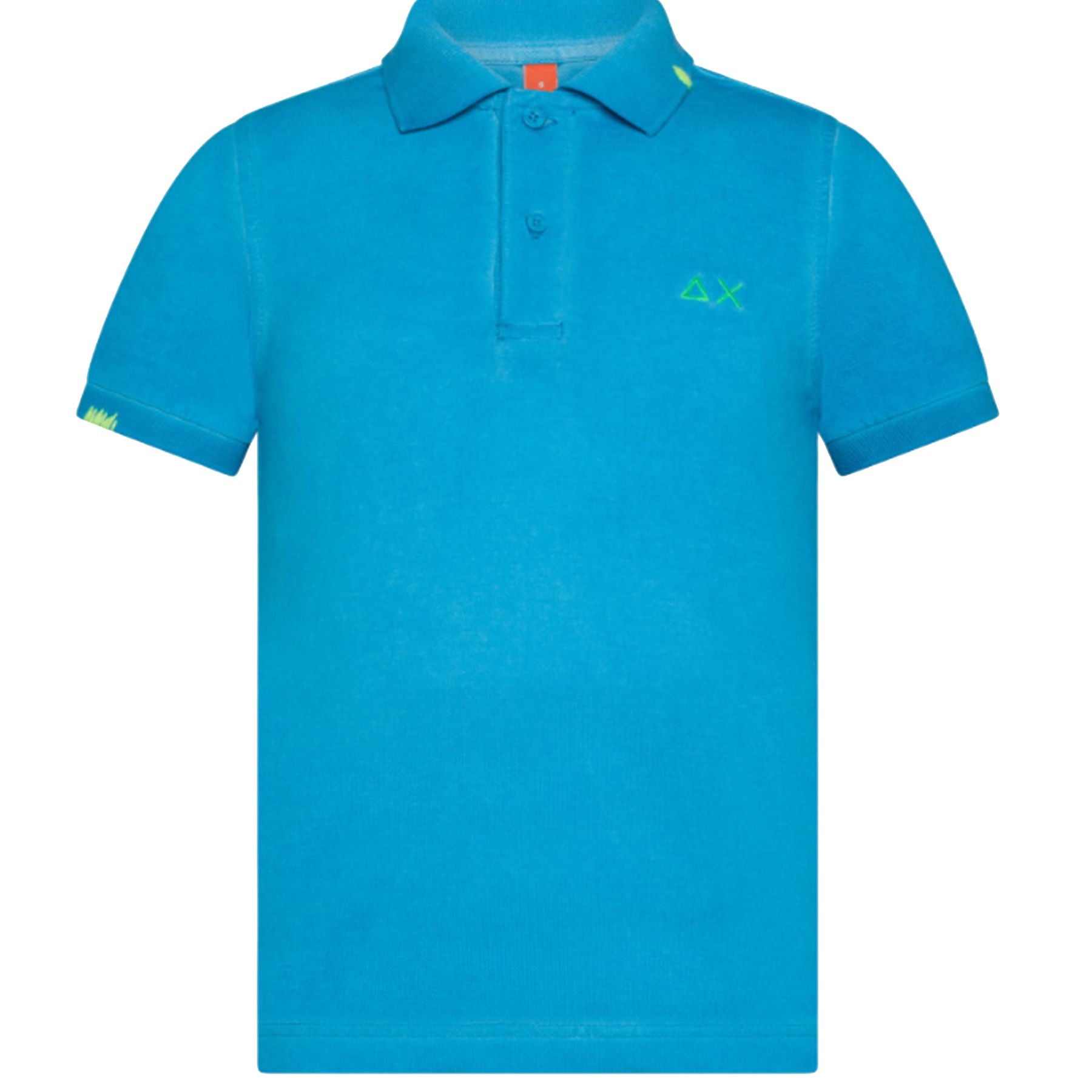 Sun68 Light Blue Cotton Pique Polo Shirt