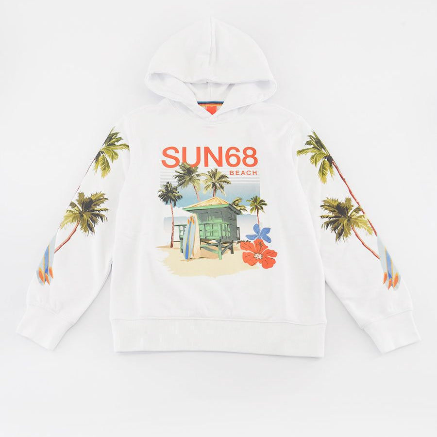Sun68 Closed Sweatshirt with Print