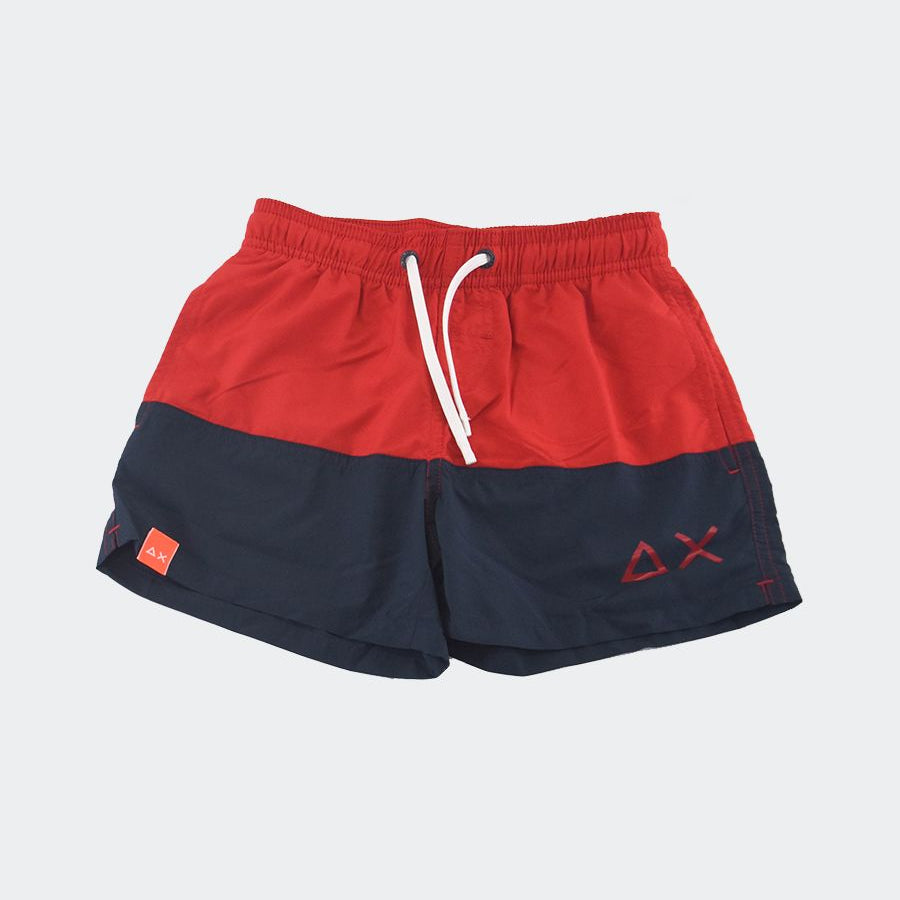 Sun68 Two-Tone Swimsuit with Logo