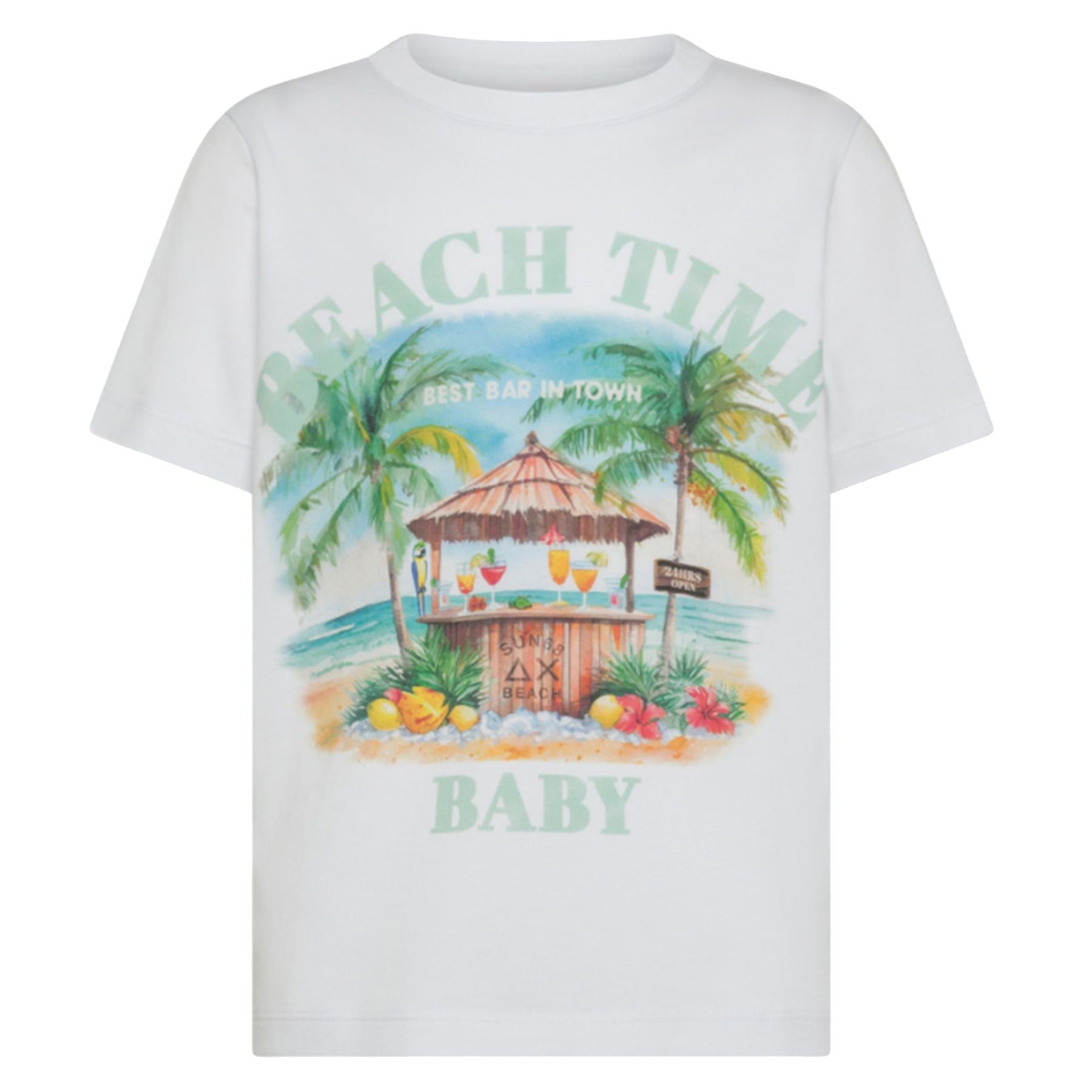 Sun68 Cotton T-shirt with Print