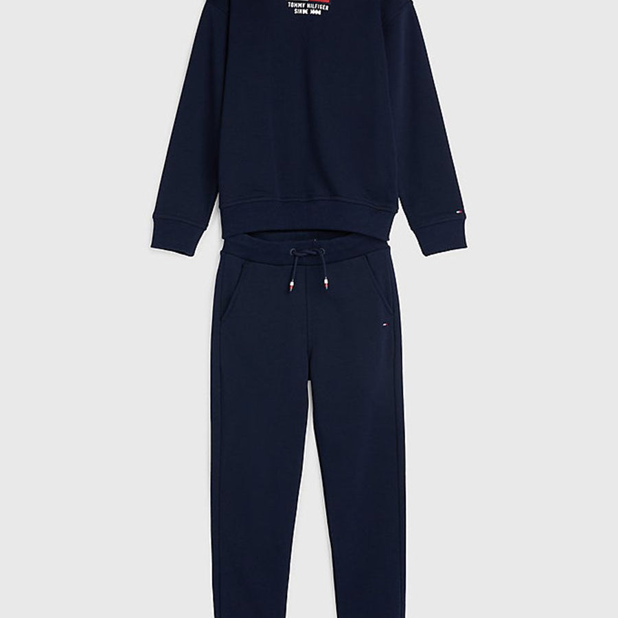 Tommy Hilfiger Tracksuit with Long Sleeve Crew Neck Sweatshirt and Jogging Bottoms