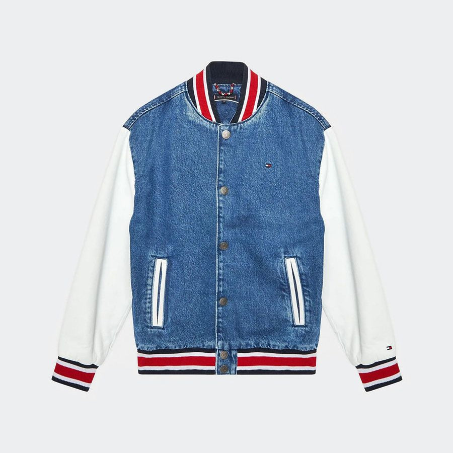 Tommy Hilfiger Varsity Bomber Denim Jacket
