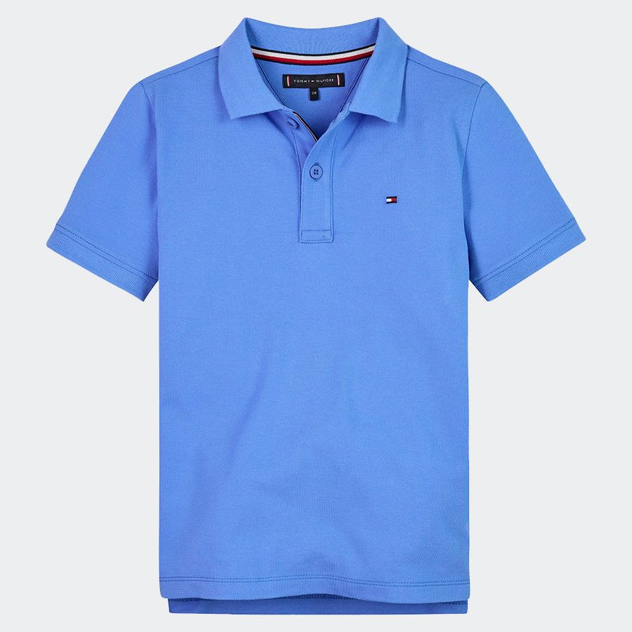 Tommy Hilfiger Solid Color Polo Shirt with Embroidery