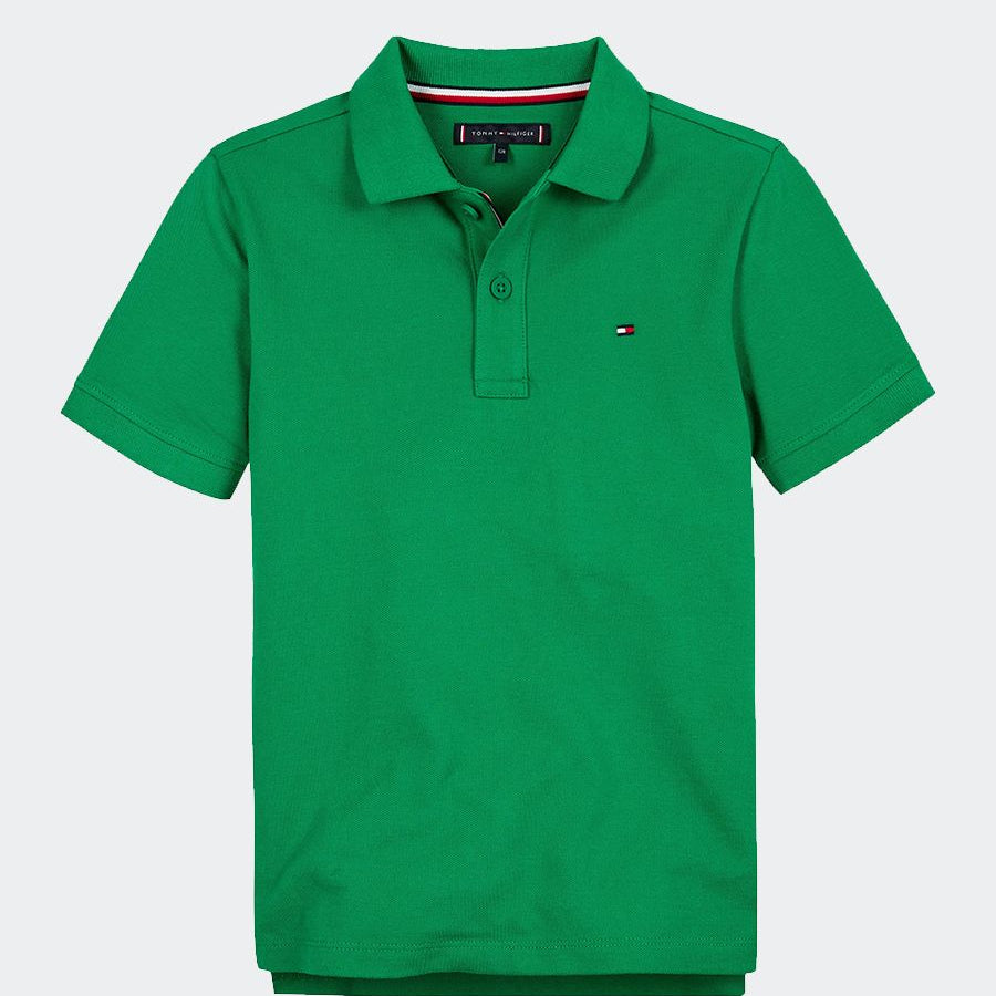 Tommy Hilfiger Solid Color Polo Shirt with Embroidery