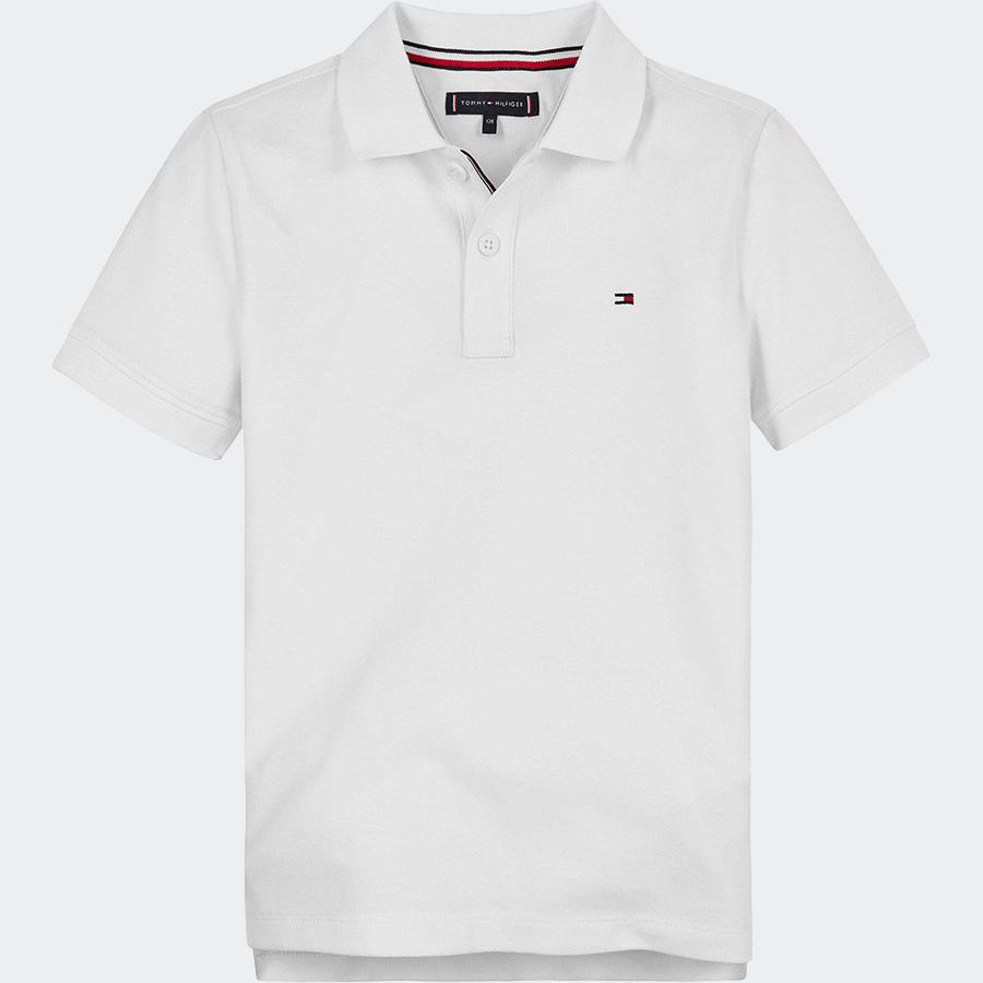 Tommy Hilfiger Solid Color Polo Shirt with Embroidery