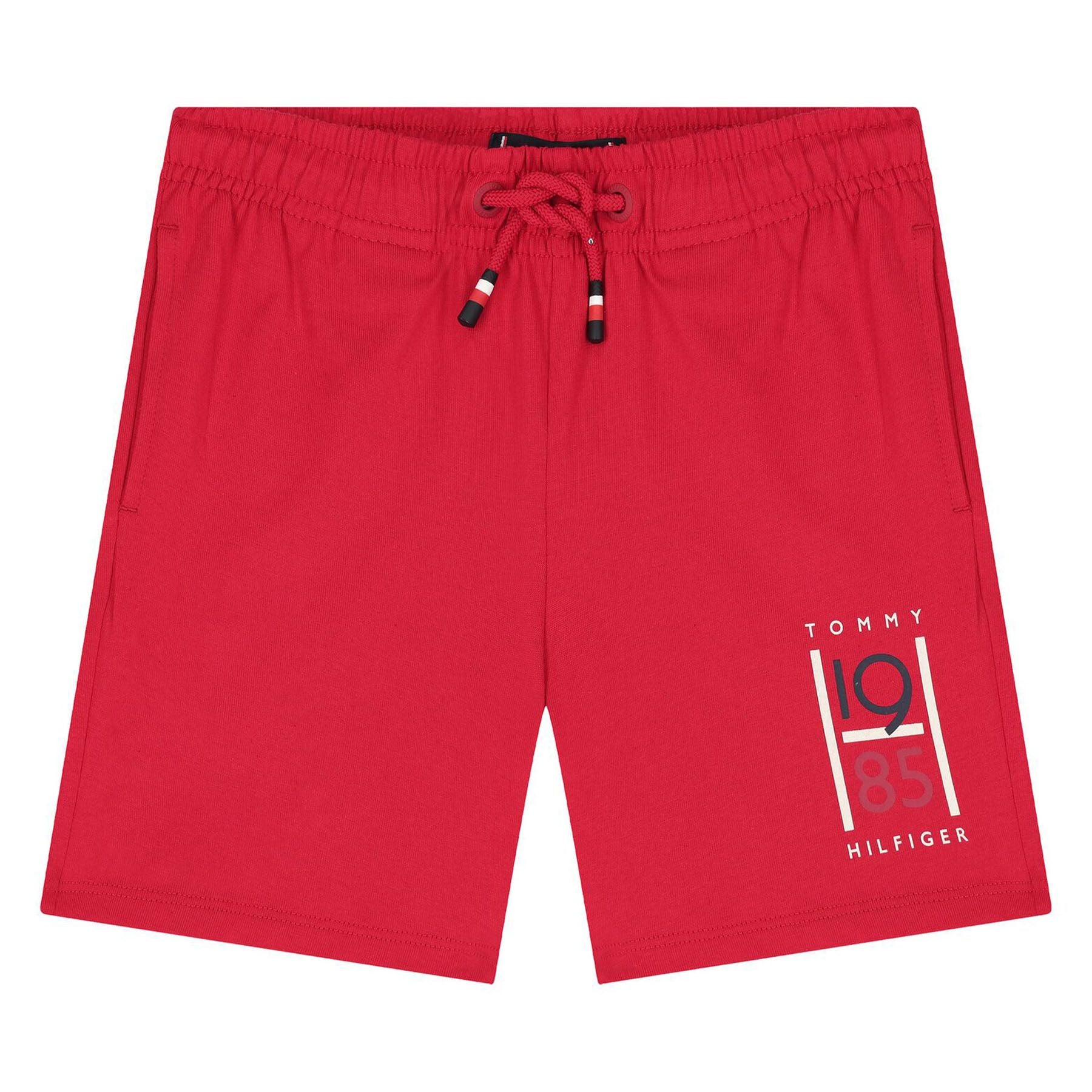 Tommy Hilfiger Lightweight Fleece Bermuda Shorts Red