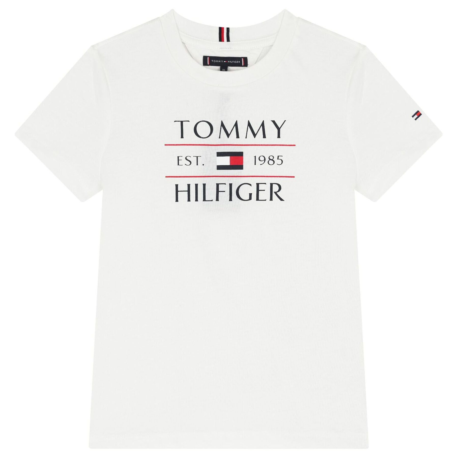 White Printed Crew Neck T-Shirt