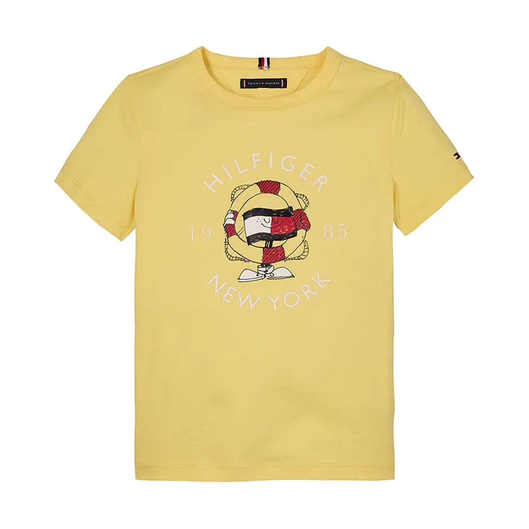 Tommy Hilfiger Yellow Cotton T-Shirt for Children and Boys