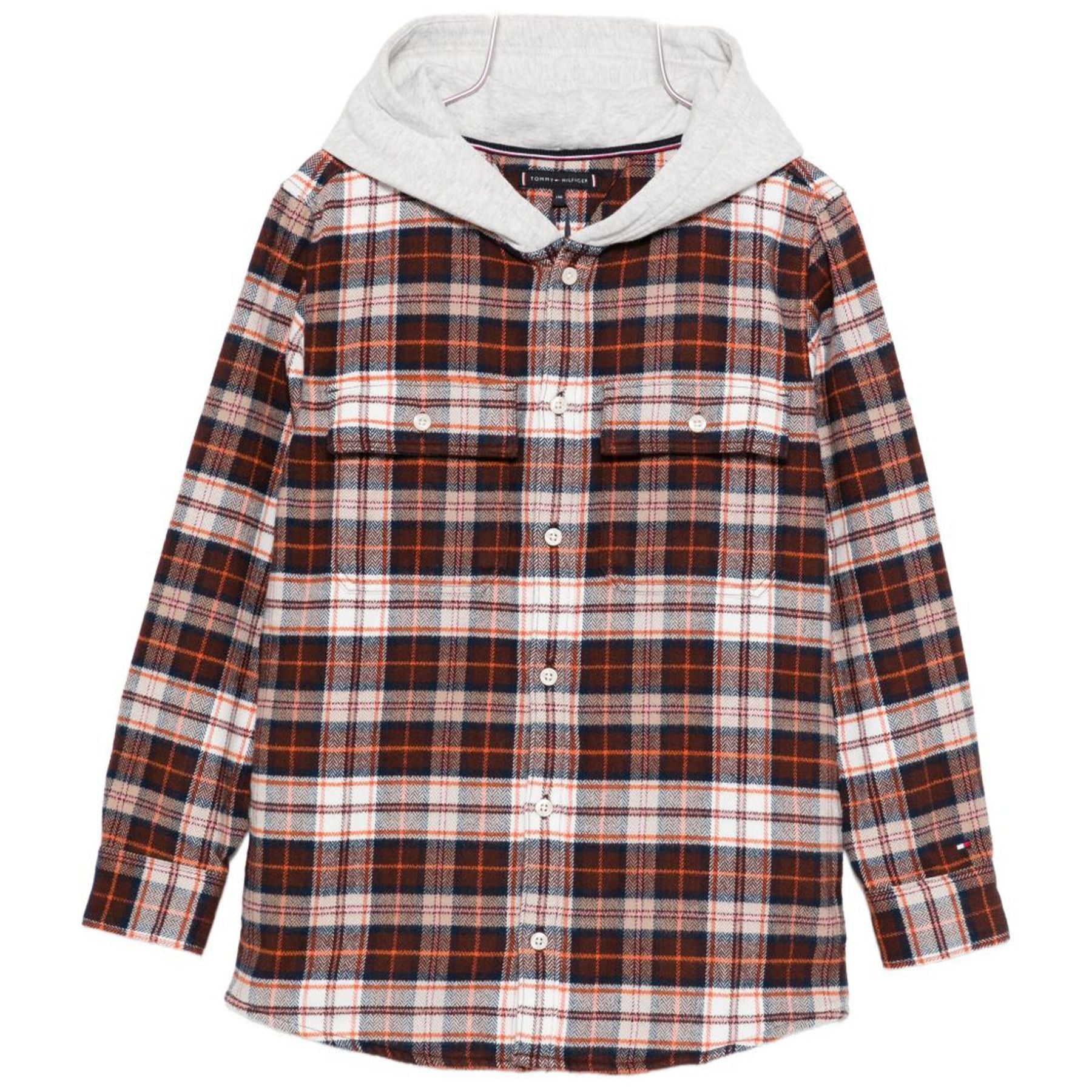 Tommy Hilfiger Check Graphic Hooded Shirt