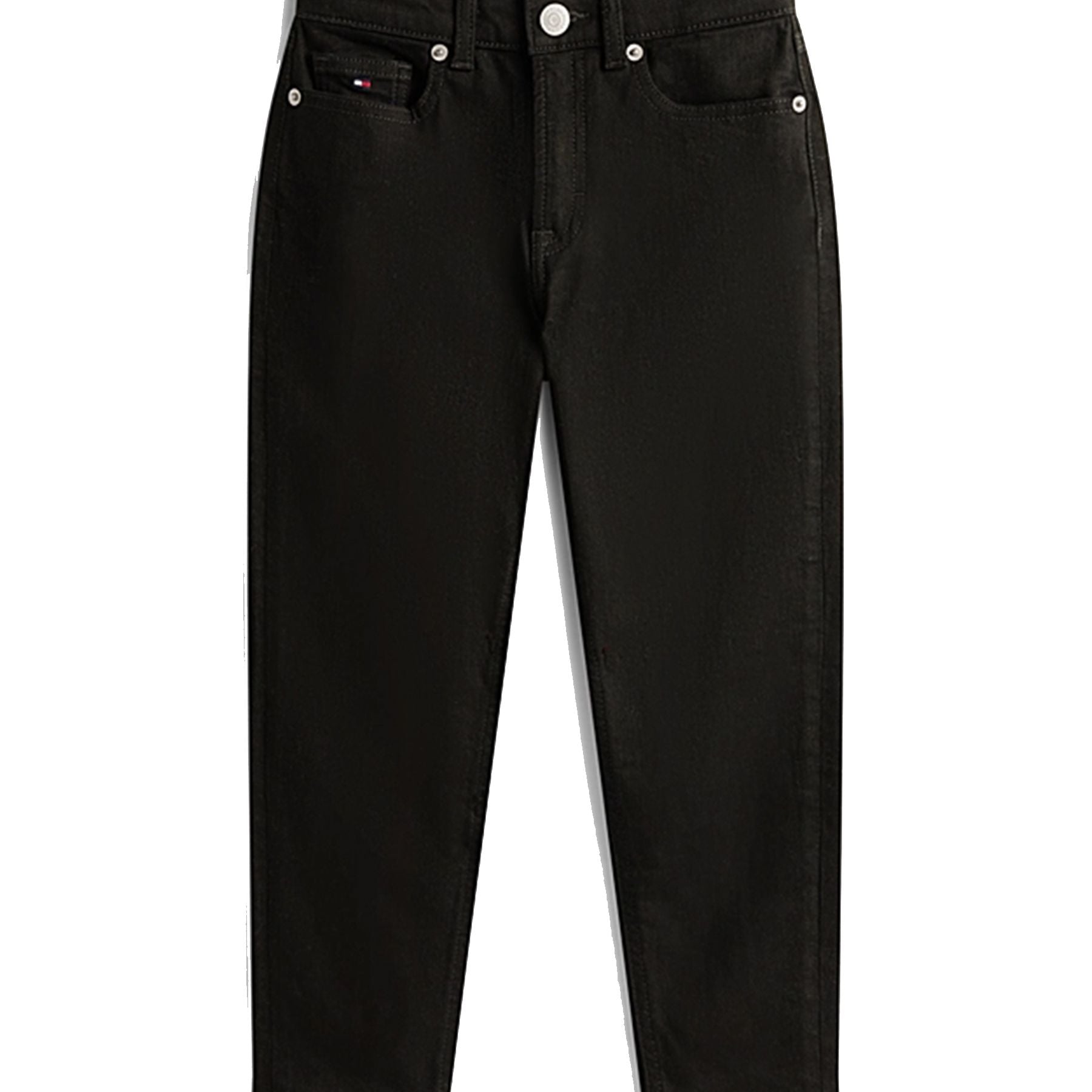 Tommy Hilfiger Black High-Waisted Wide-Fit Jeans