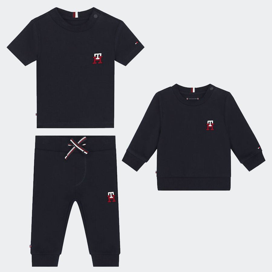 Tommy Hilfiger Sports Set of Sweatshirt, T-Shirt and Jogging Bottoms