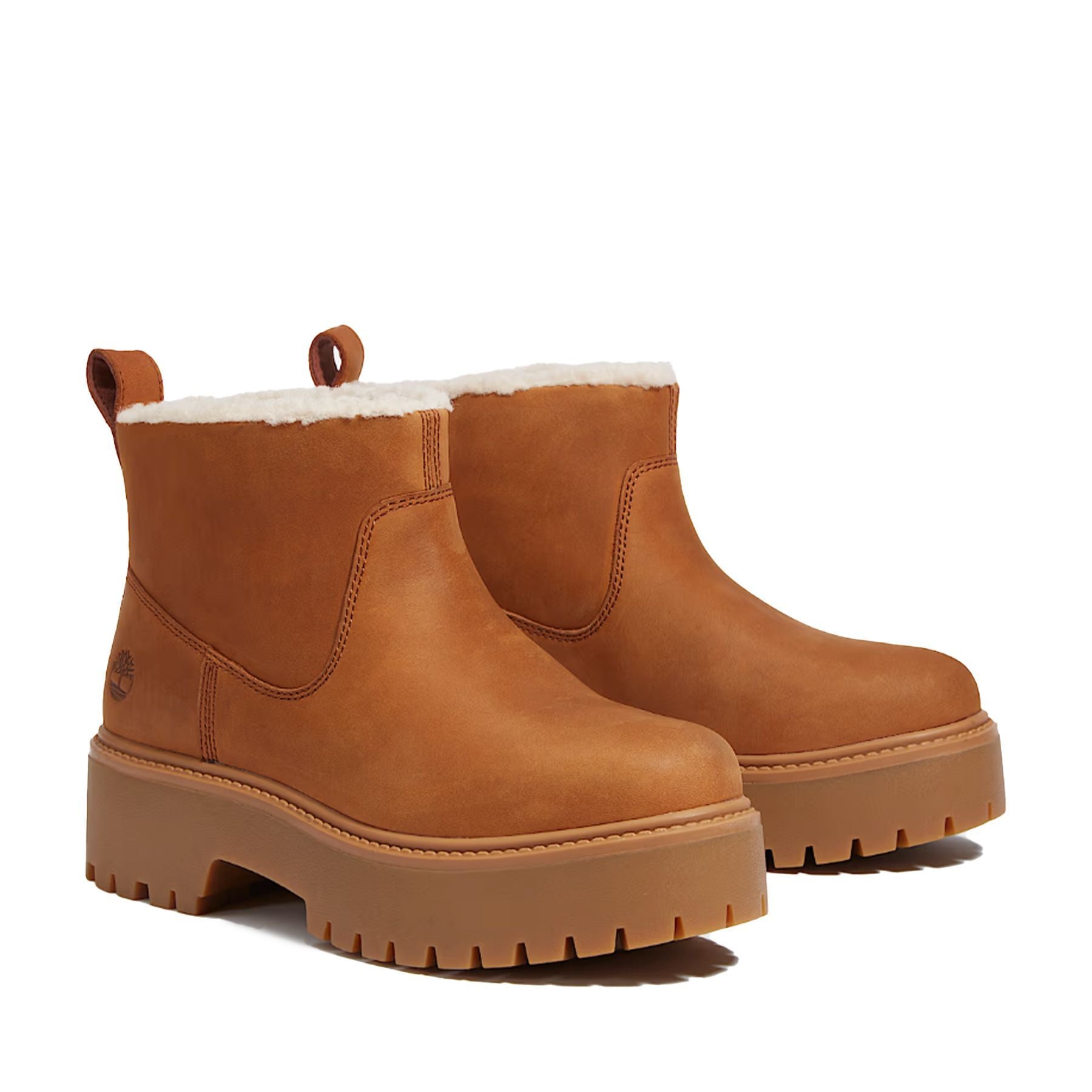 Timberland Mid-Top Boots Warm Nubuck Lined Rust Brown