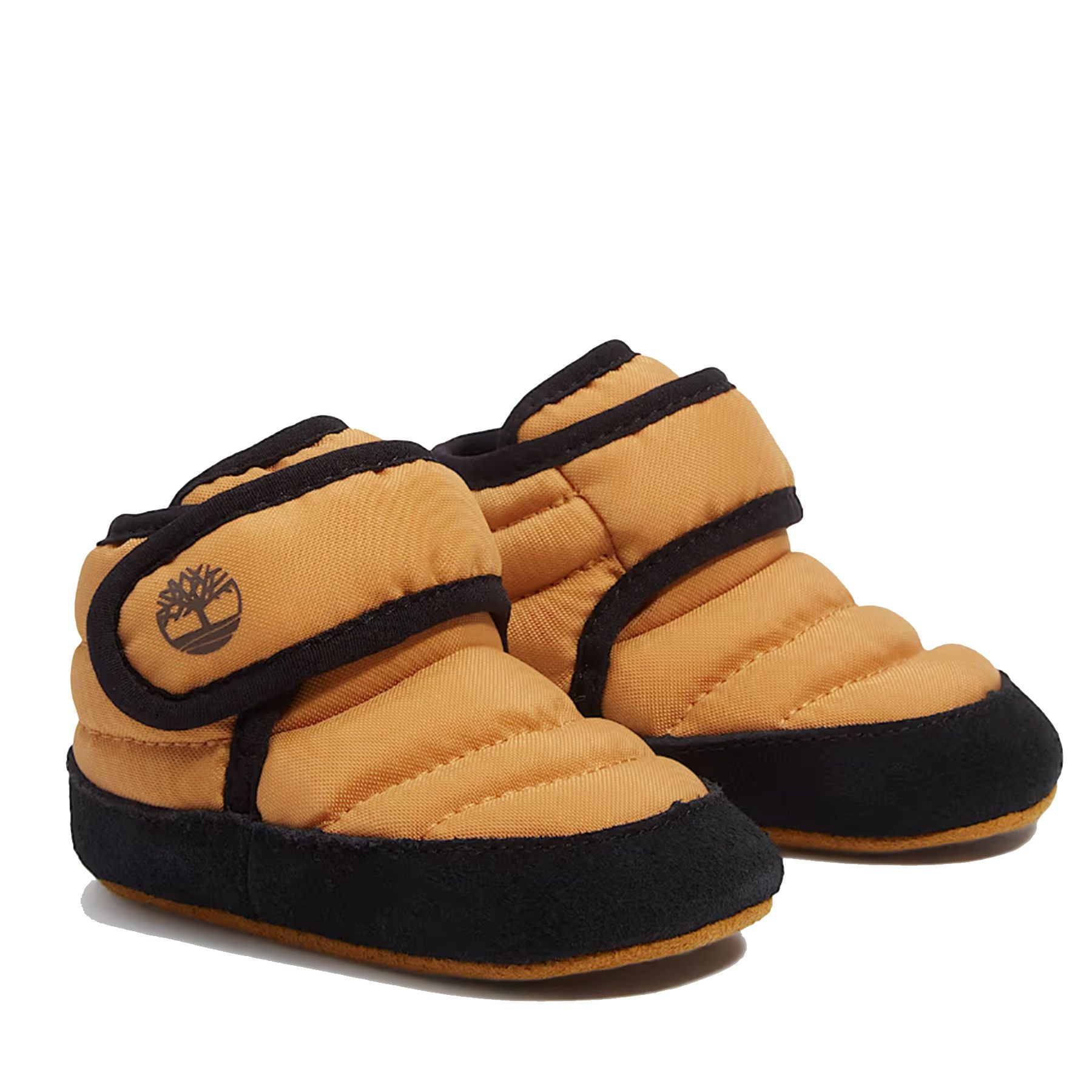 Timberland Wheat Ripstop Crib Mid Booties with Velcro Closure