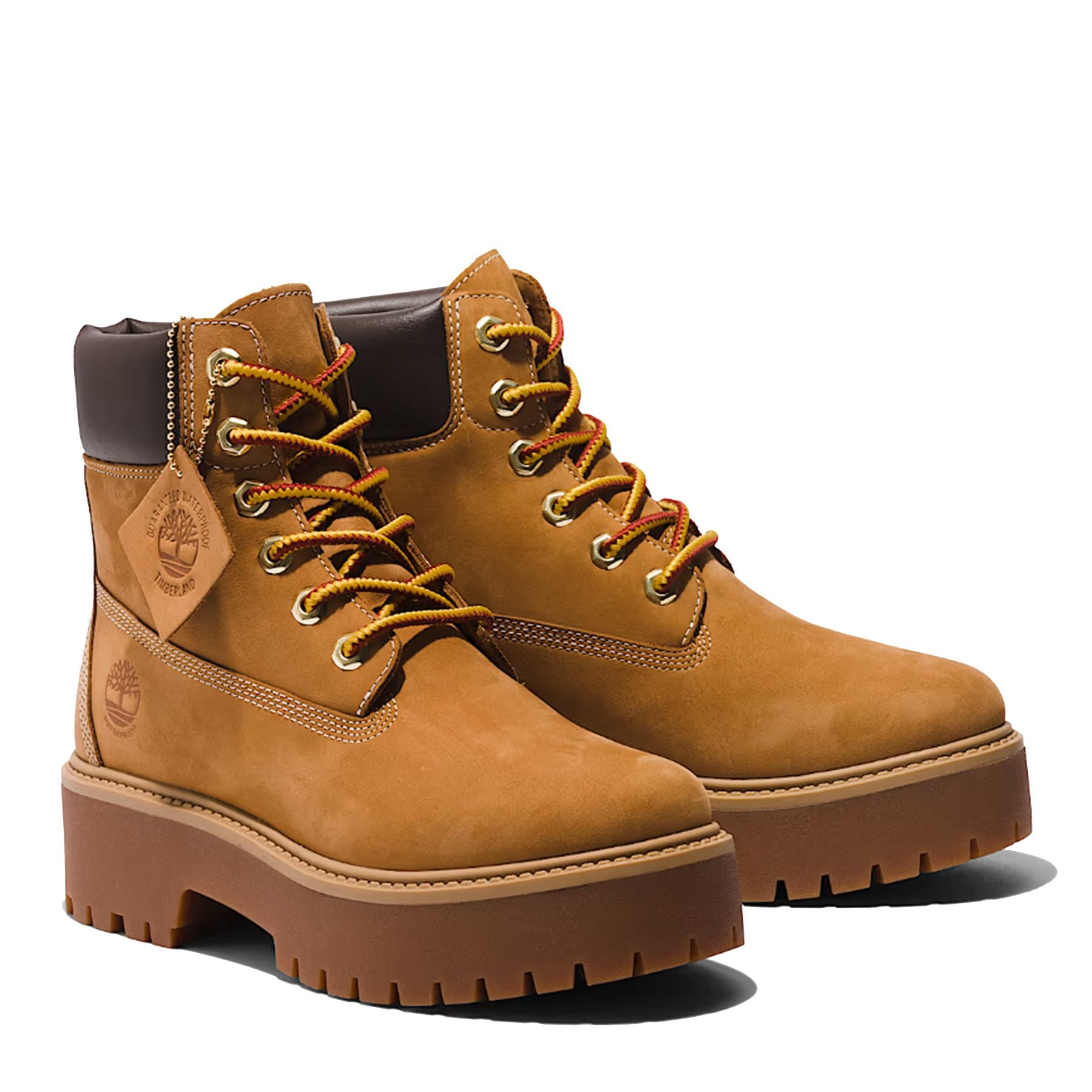 Timberland Stone Street 6-Inch Lace-Up Waterproof Boots in Wheat