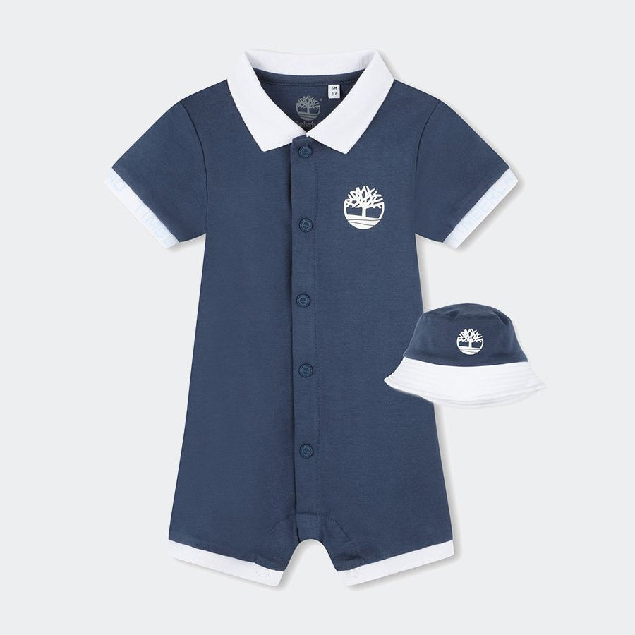 Timberland Romper and Hat Set