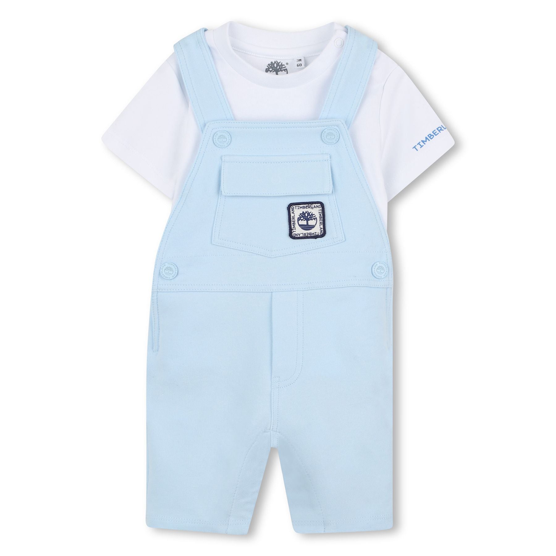 Timberland Organic Cotton Sports T-Shirt and Overalls Set