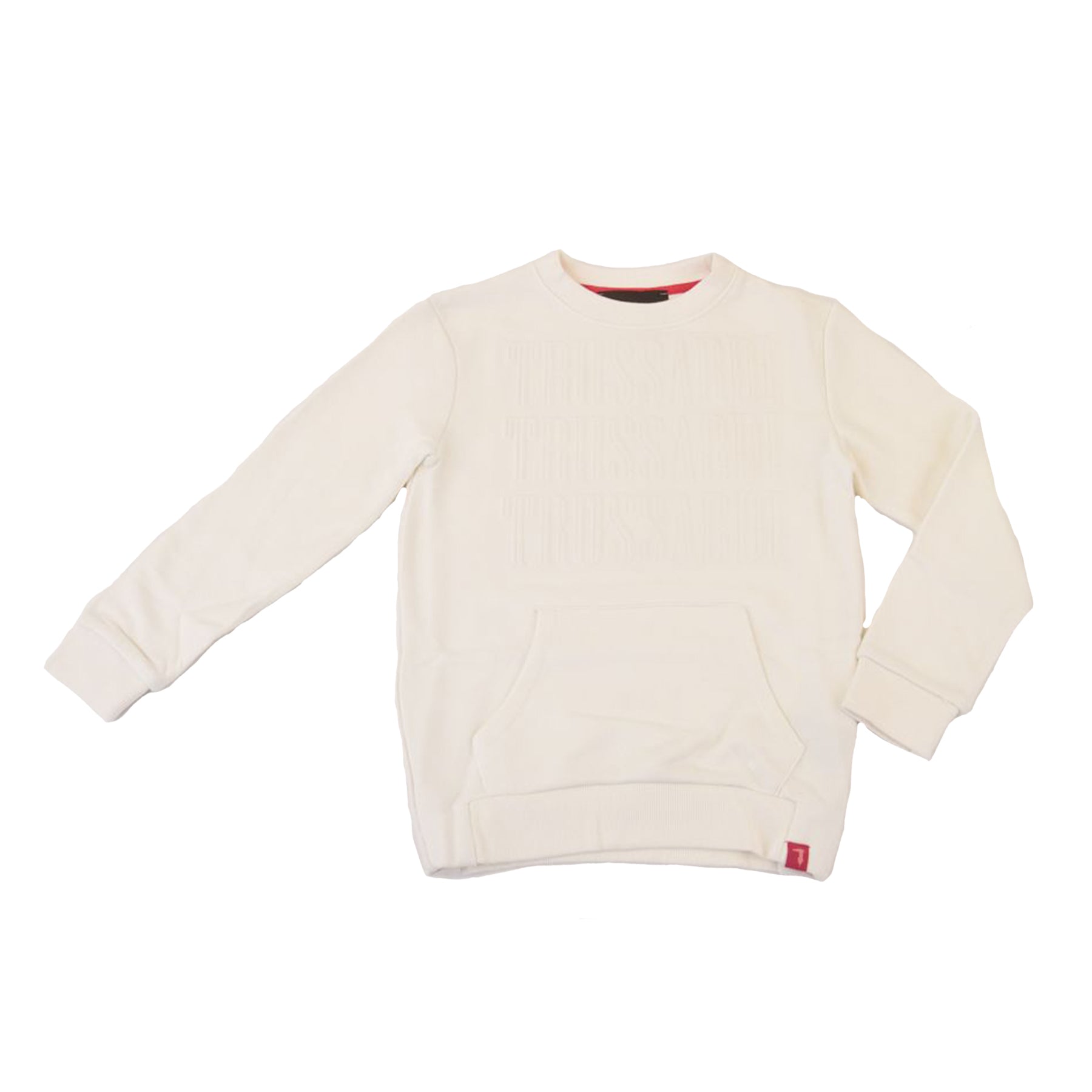 Trussardi Crewneck Sweatshirt with Embossed Print