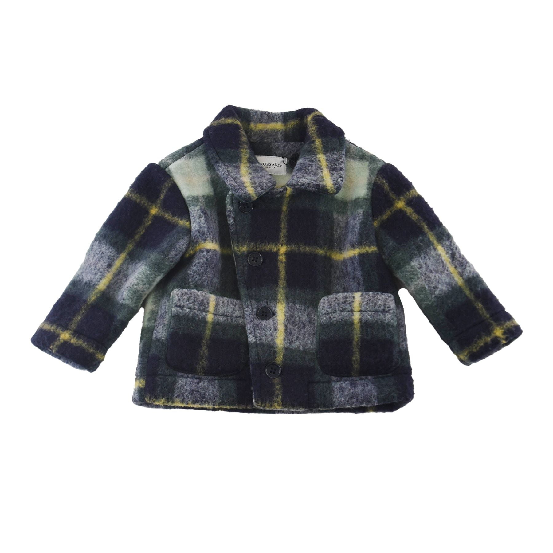 Trussardi Classic Check Pattern Coat