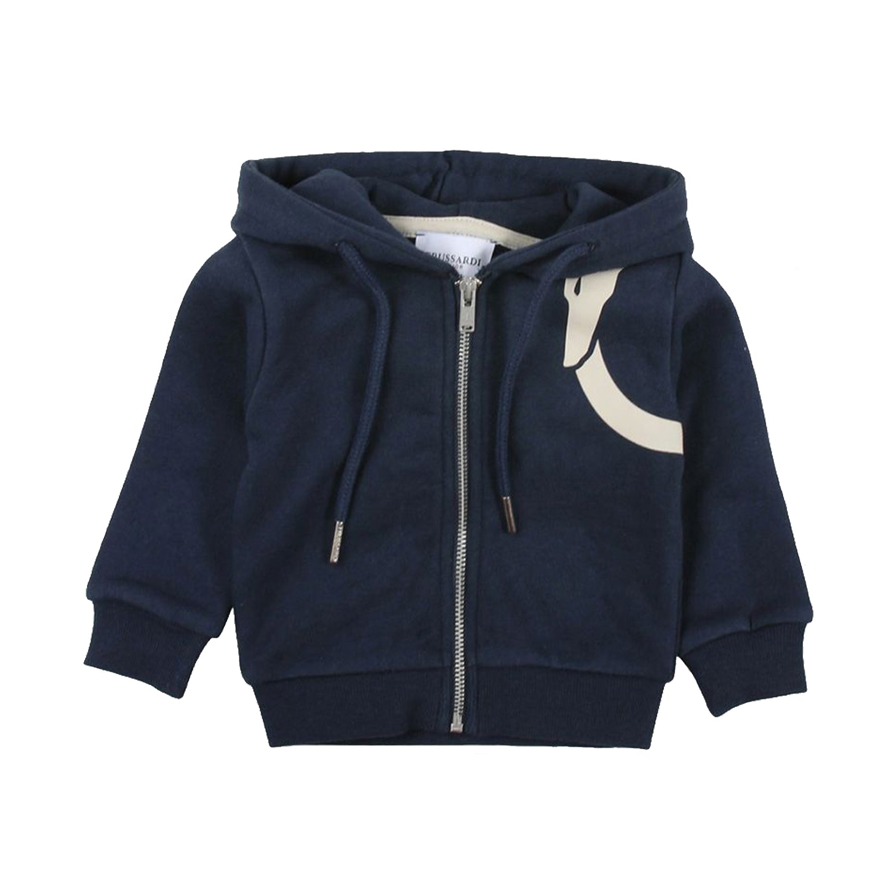 Trussardi Full Zip Sweatshirt in Solid Color