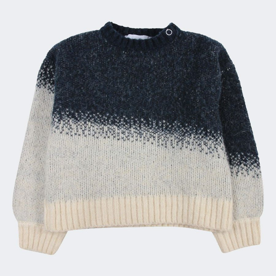 Trussardi Soft Wool Sweater with Shaded Braid Effect