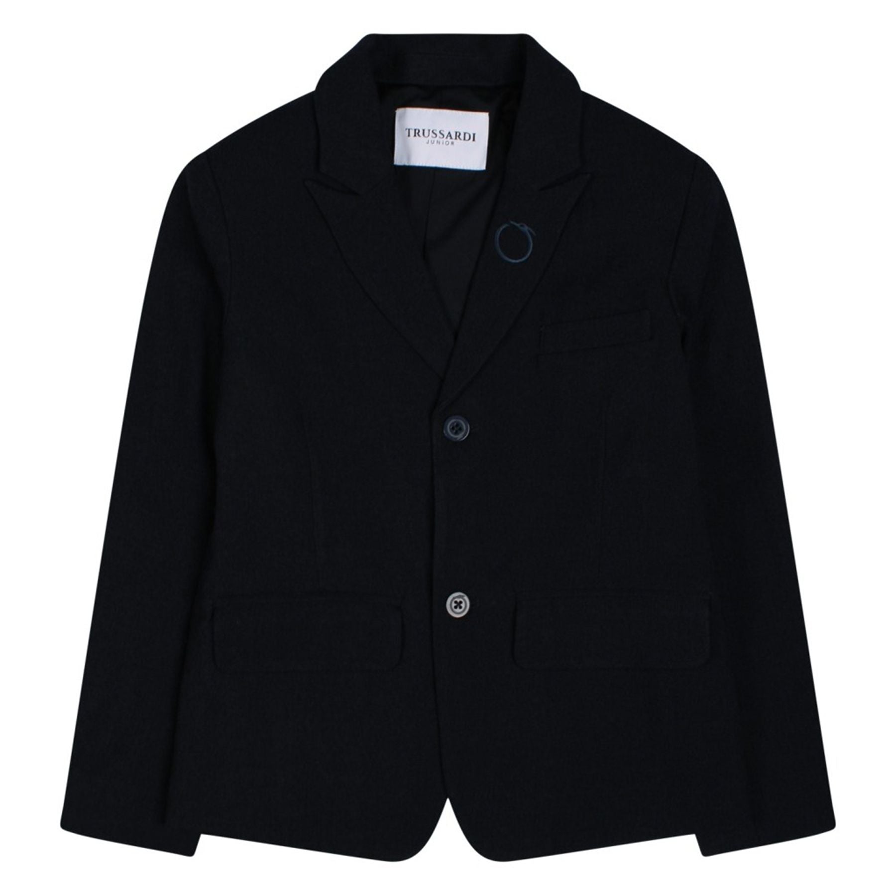 Trussardi Solid Color Jacket with Logo