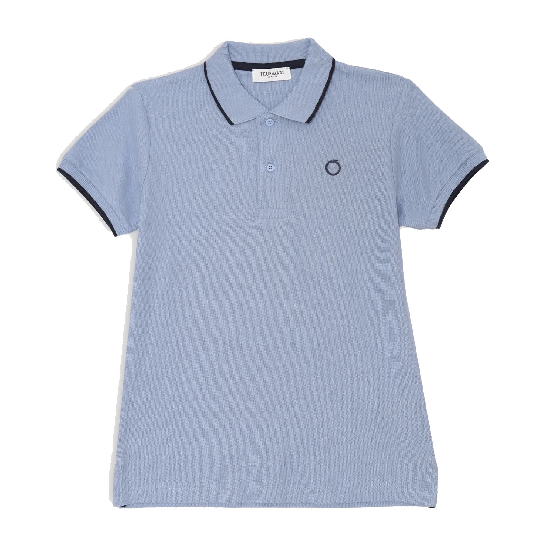 Trussardi Polo Shirt in Light Blue Piquet Fabric