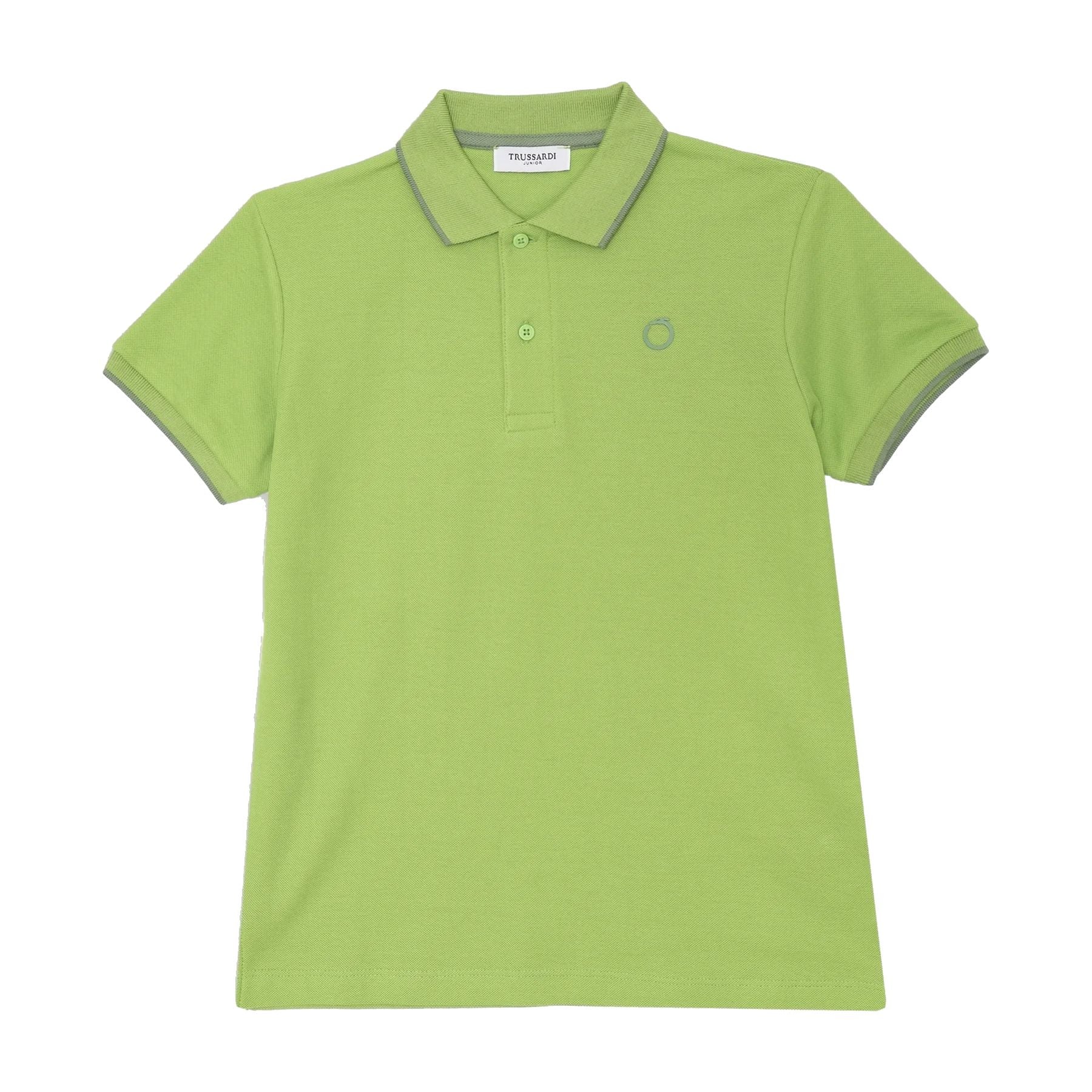 Trussardi Polo Shirt in Green Piquet Fabric