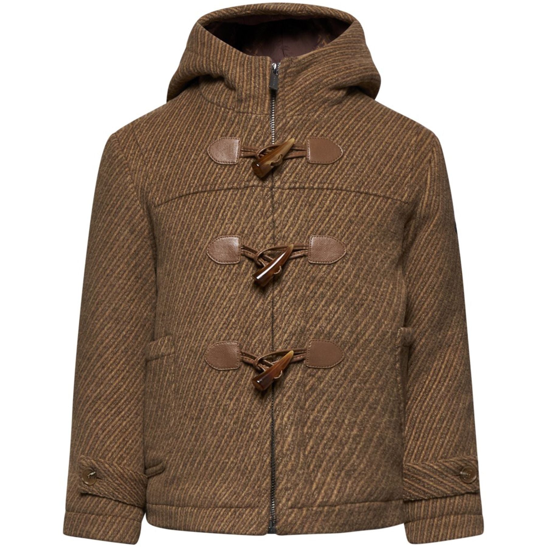 Trussardi Elegant Brown Montgomery Coat