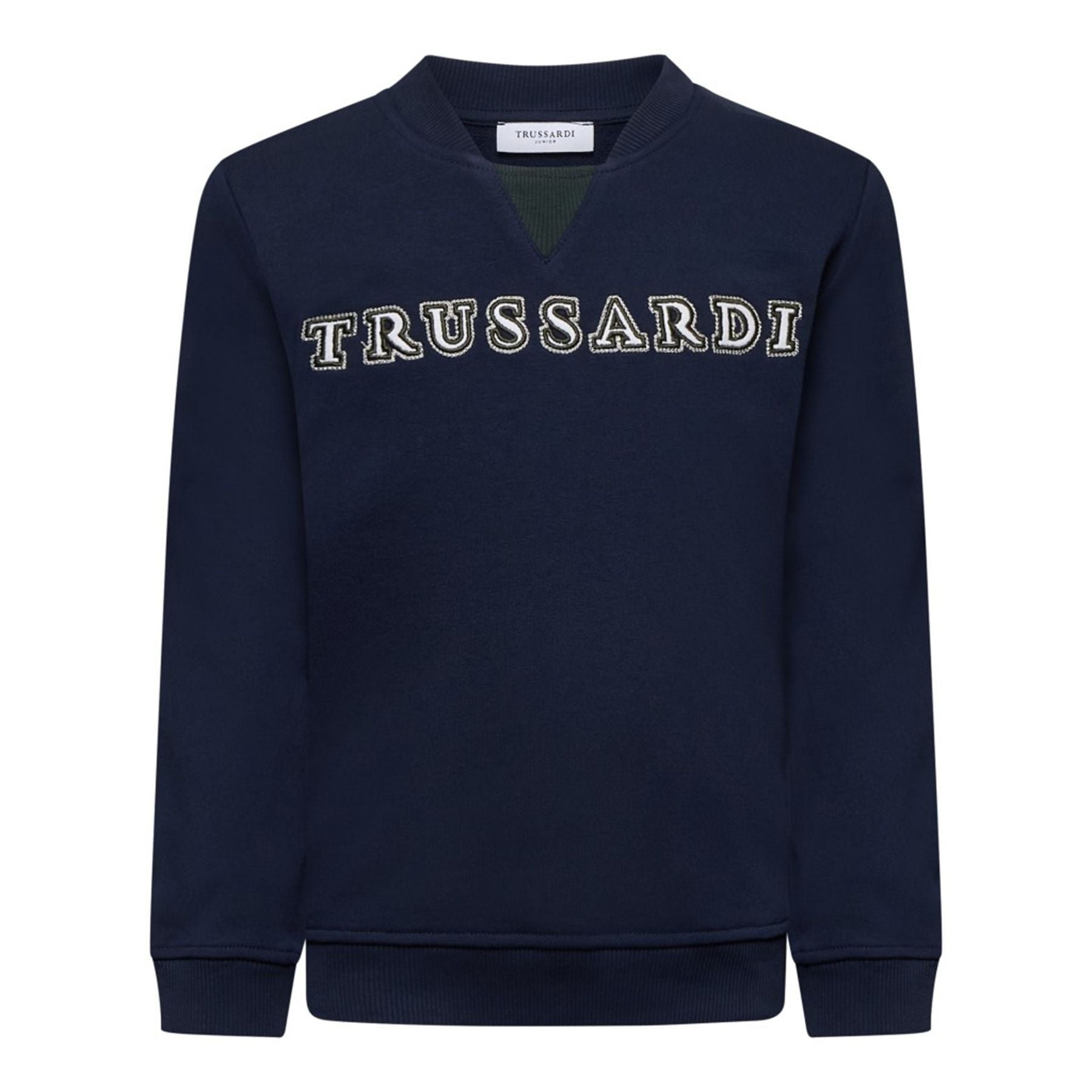 Trussardi Blue Crewneck Sweatshirt with Logo