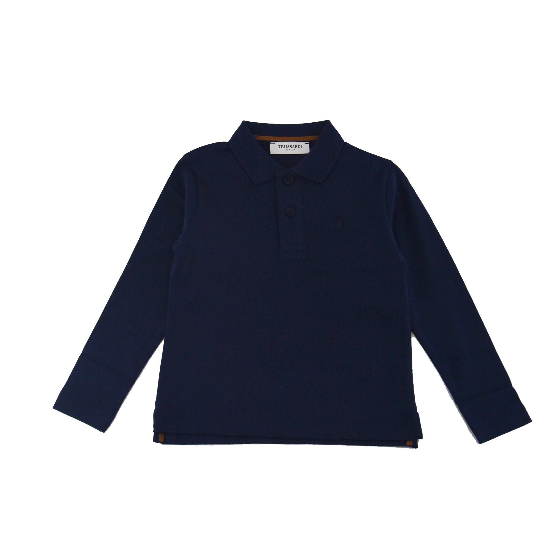 Trussardi Solid Color Embroidered Green Polo Shirt