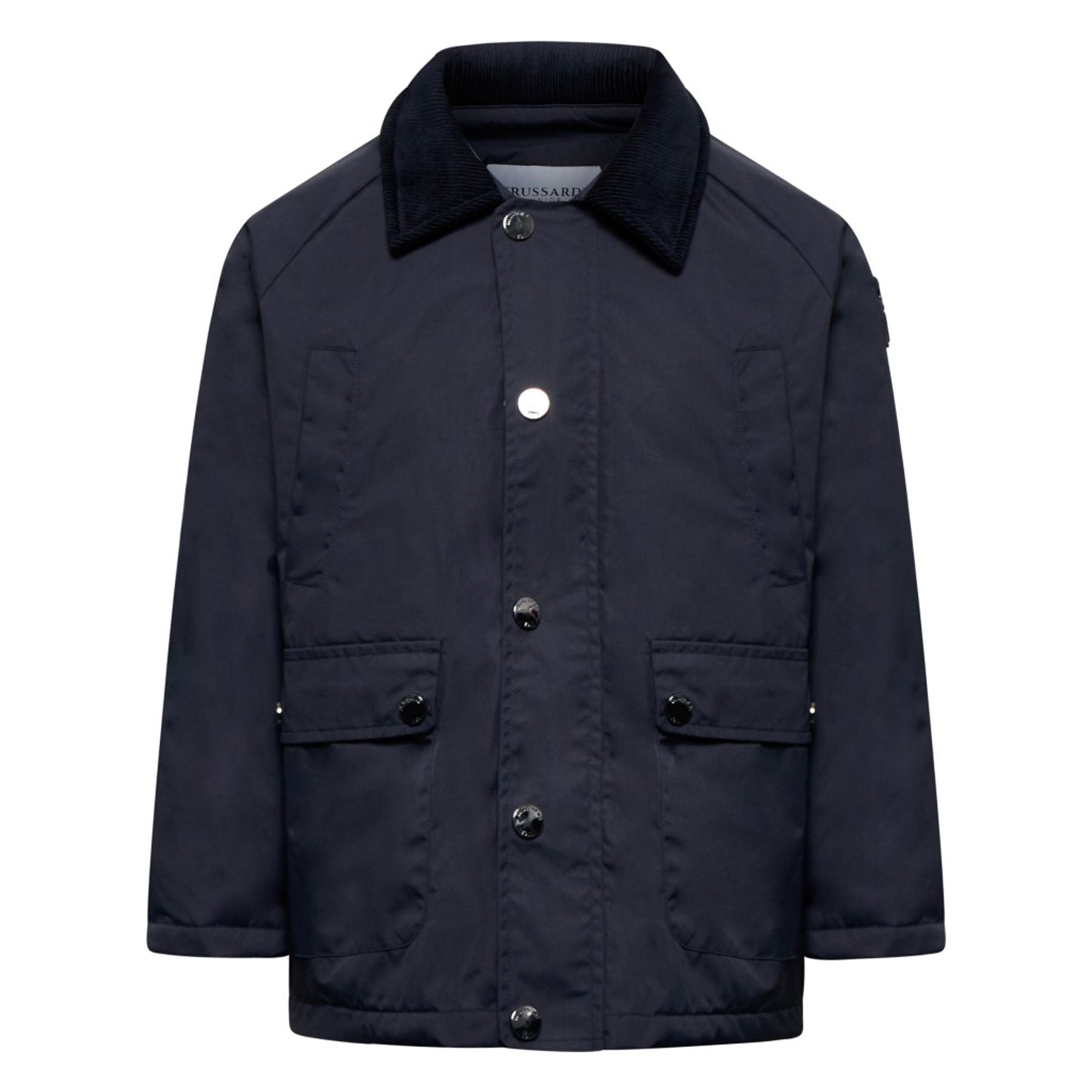 Trussardi Classic Blue Jacket with Collar