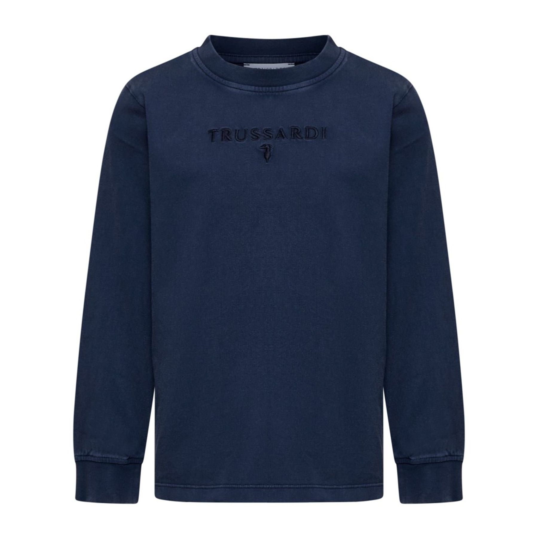 Trussardi Plain T-shirt with Blue Print