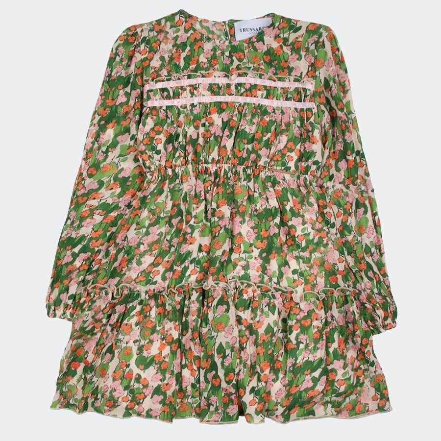 Trussardi Long Sleeve Crew Neck Dress