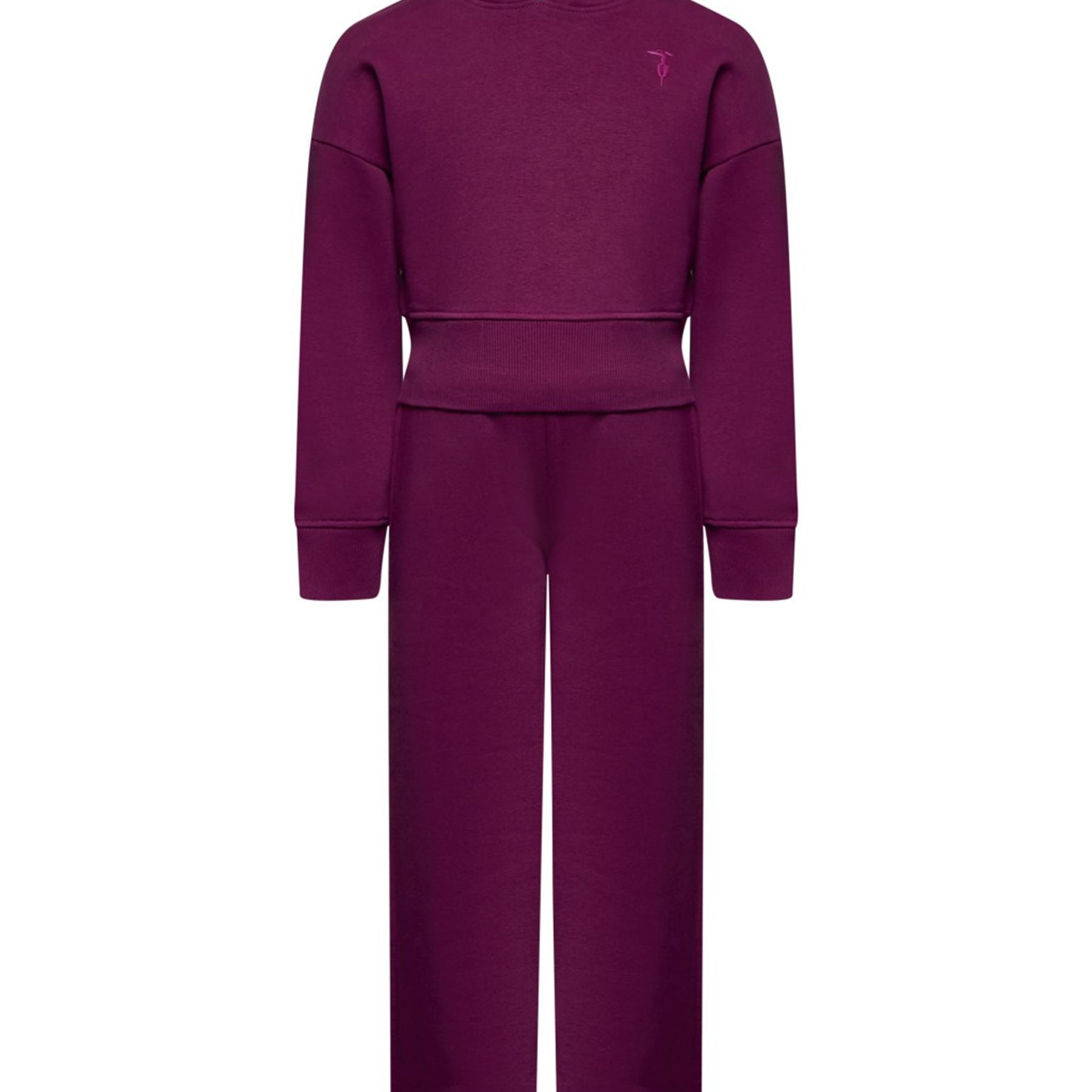 Trussardi Full Zip Solid Color Sports Suit