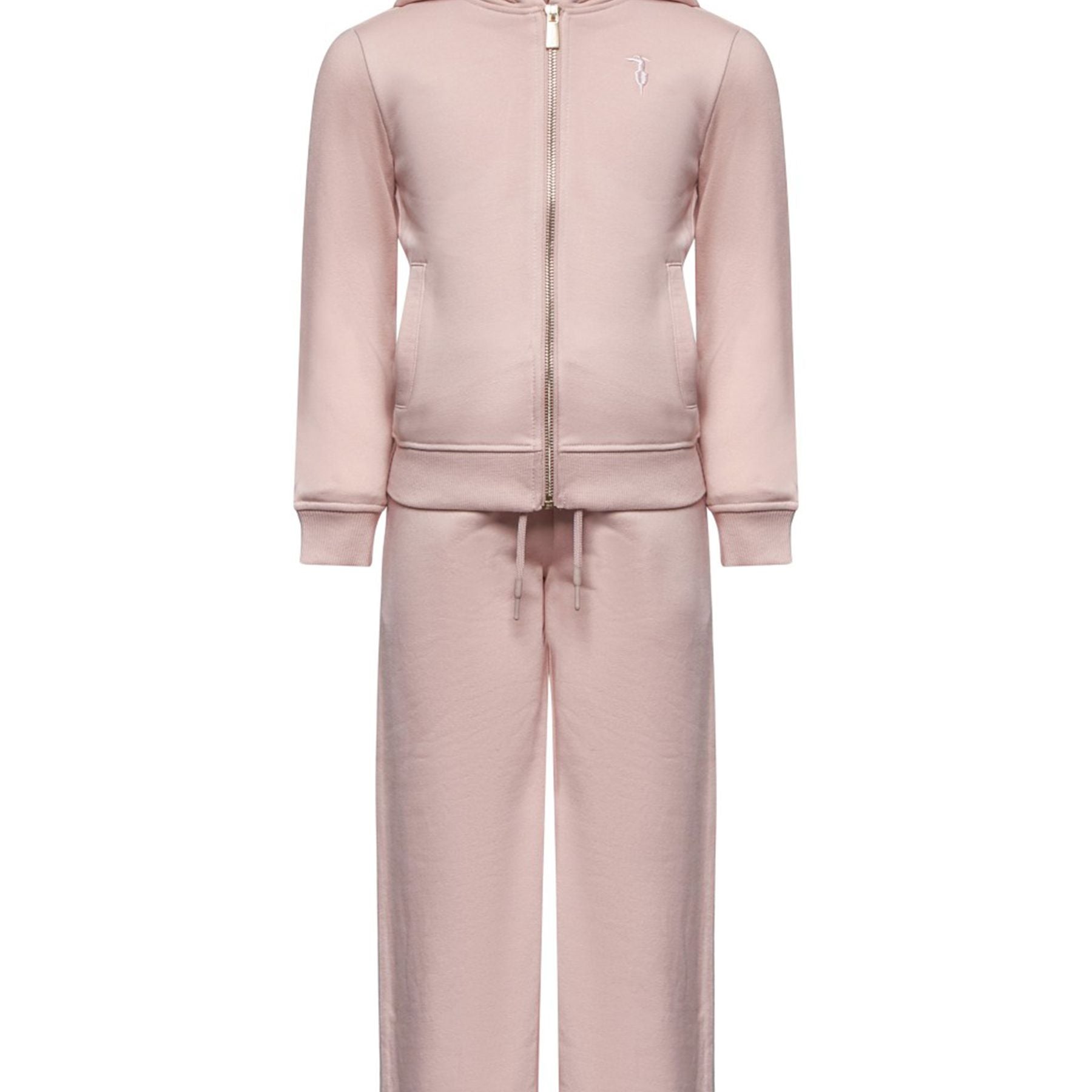 Trussardi Full Zip Solid Color Sports Suit