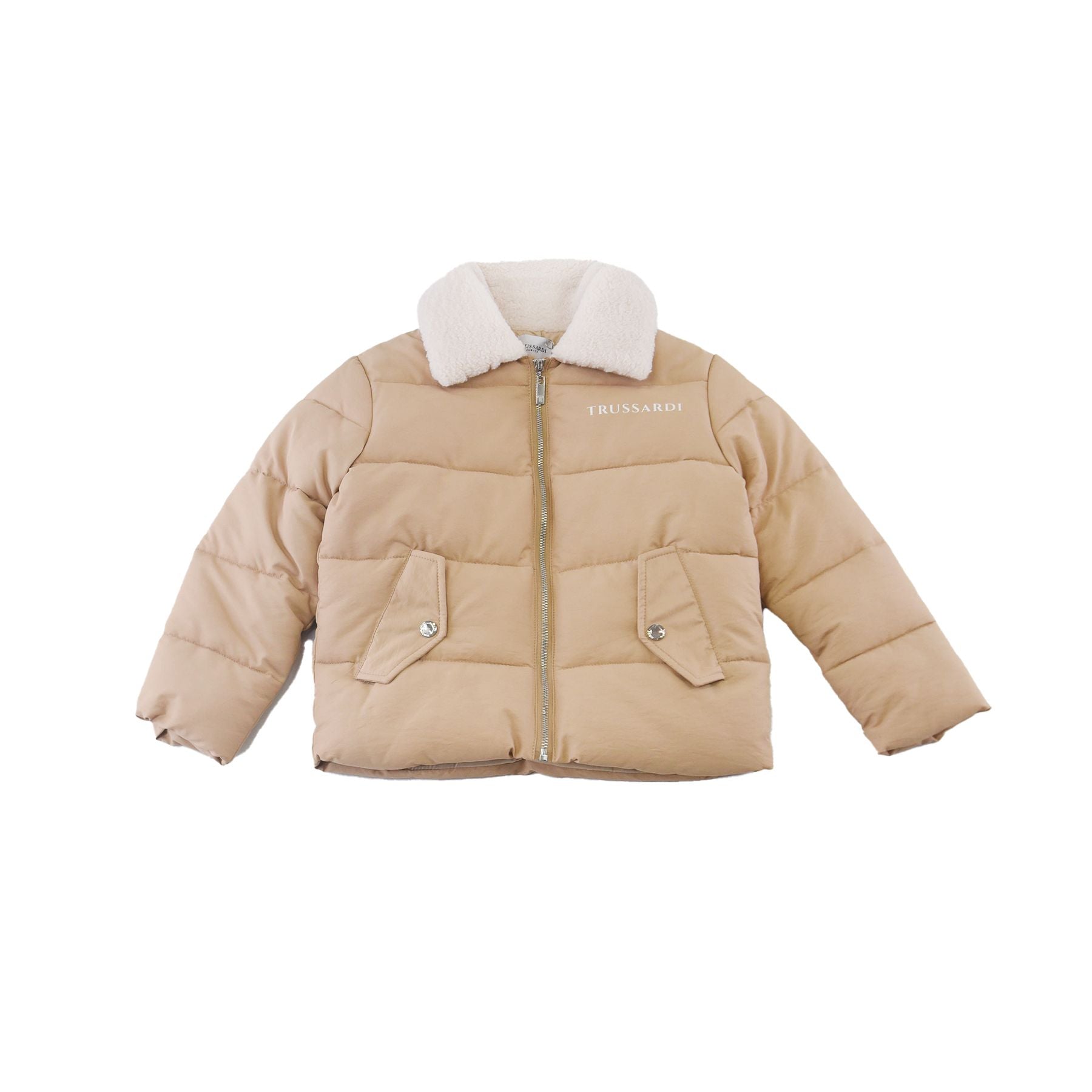 Trussardi Down Jacket with Fur Collar