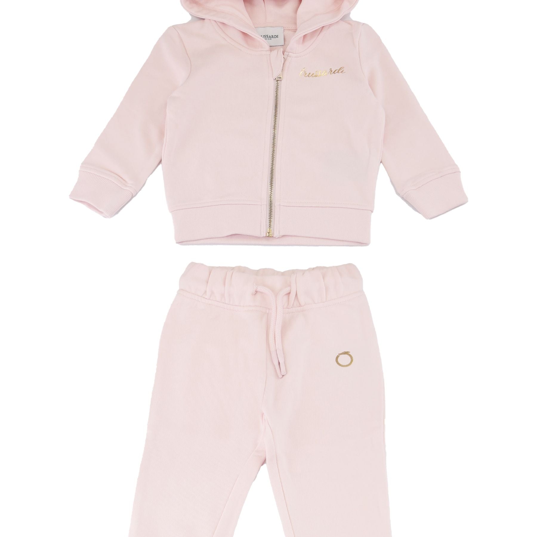 Trussardi Full Zip Tracksuit Solid Color