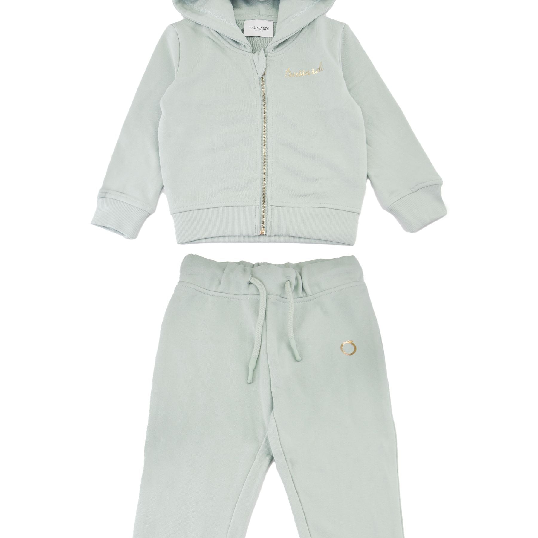 Trussardi Full Zip Tracksuit Solid Color