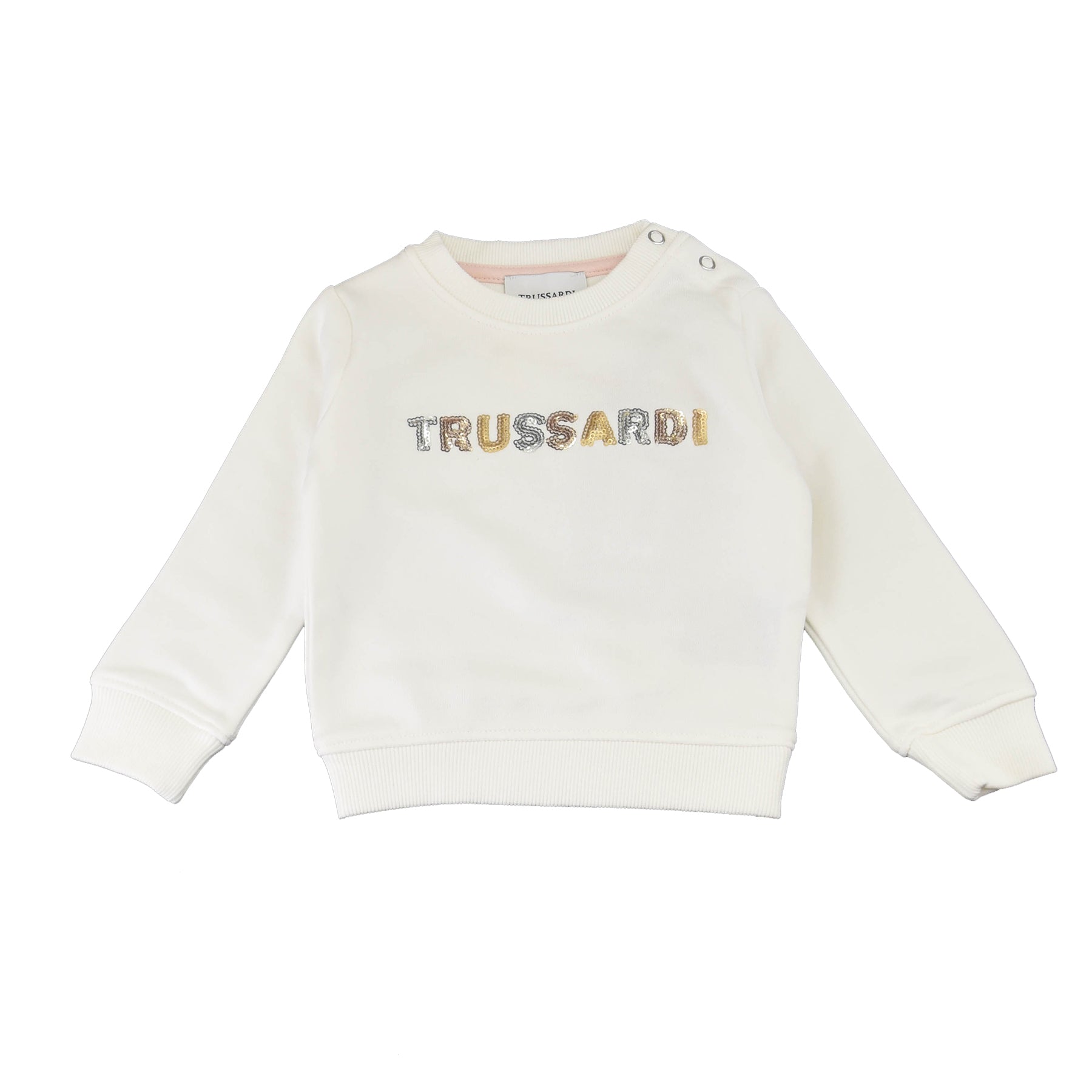 Trussardi Crewneck Sweatshirt with Sequin Logo