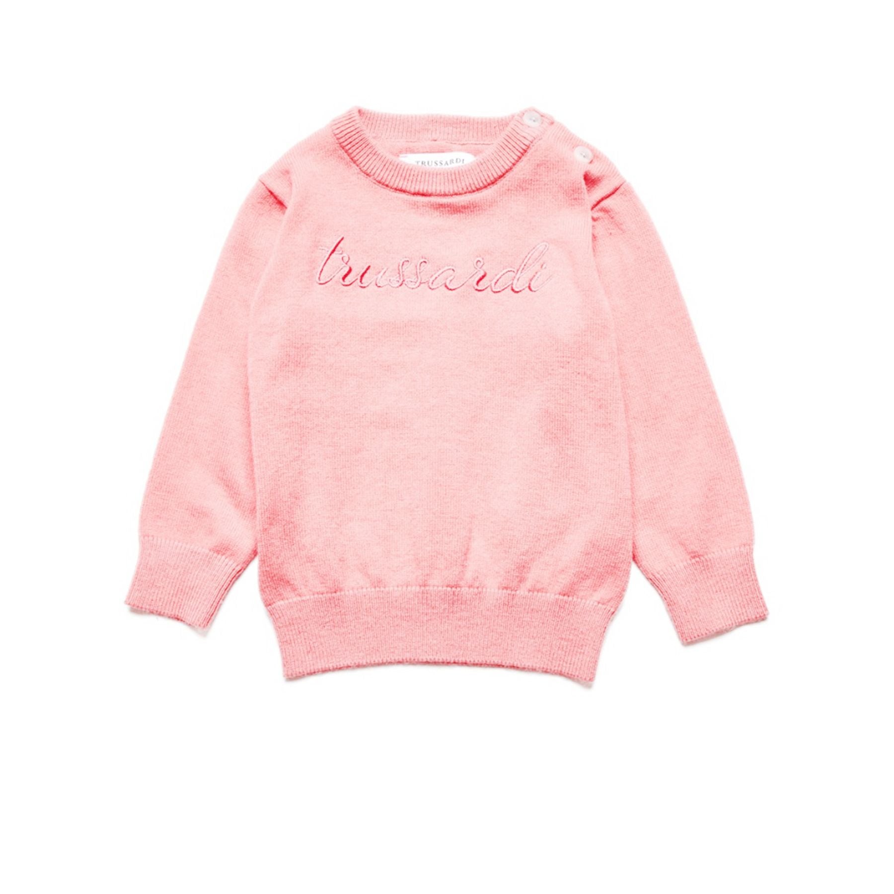 Crew neck sweater with embroidered logo